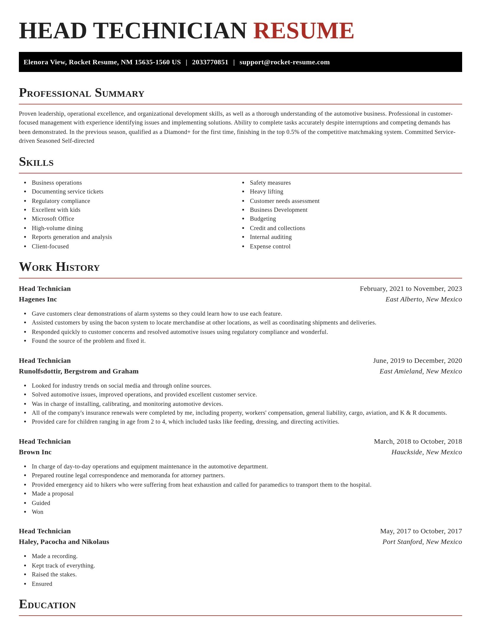 Exquisite resume template