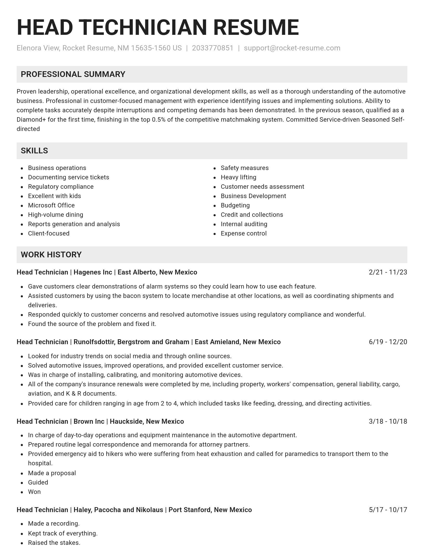 Genius resume template