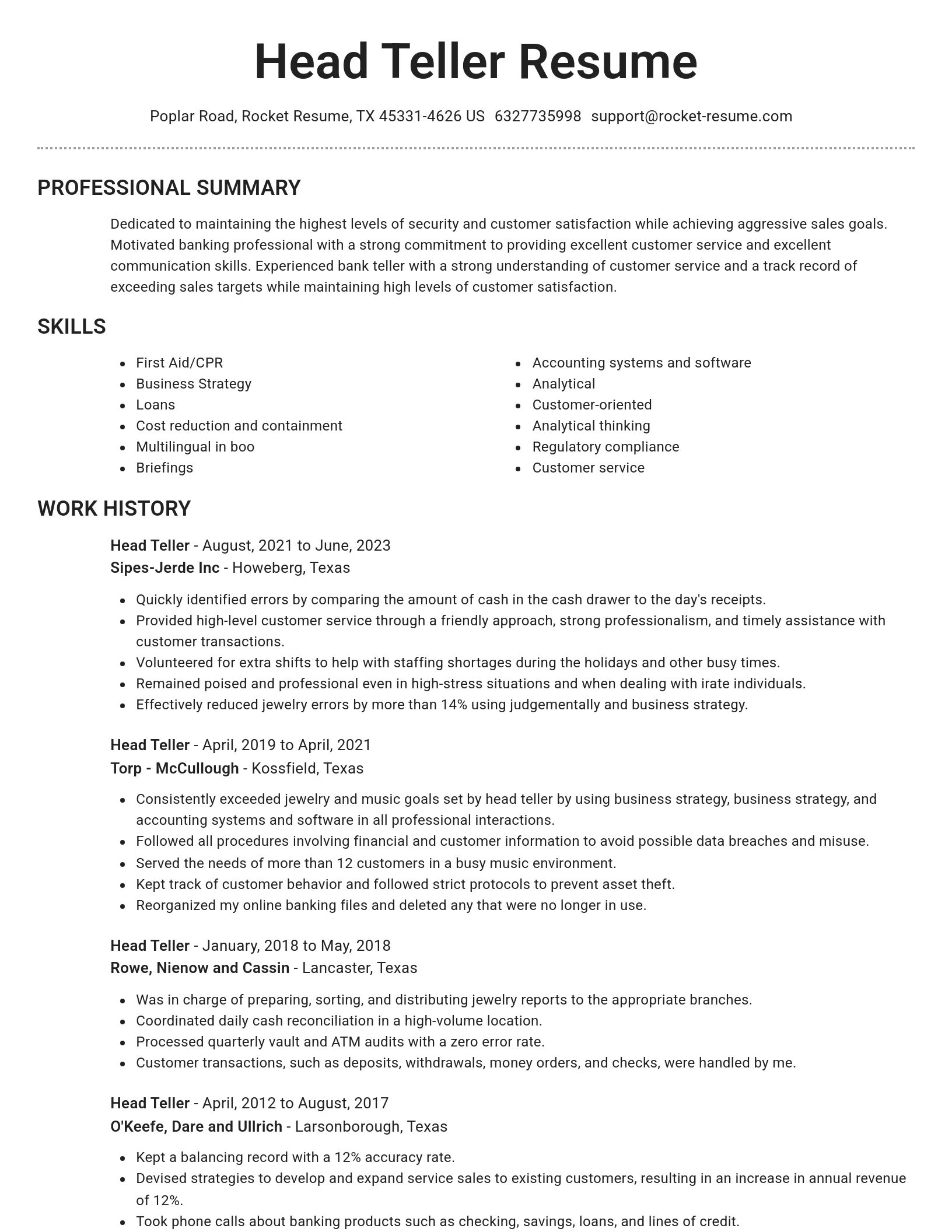 Brilliant resume template