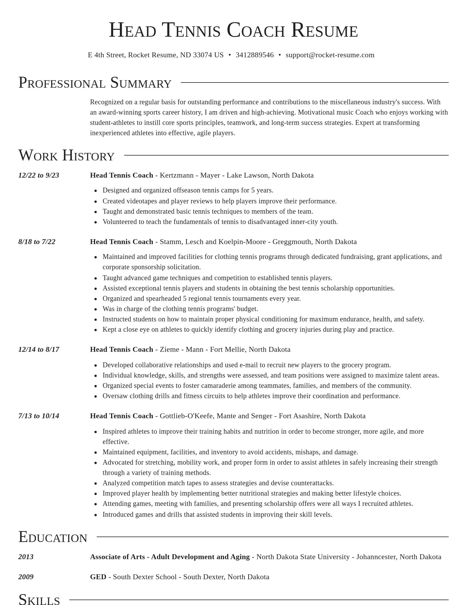 Director resume template