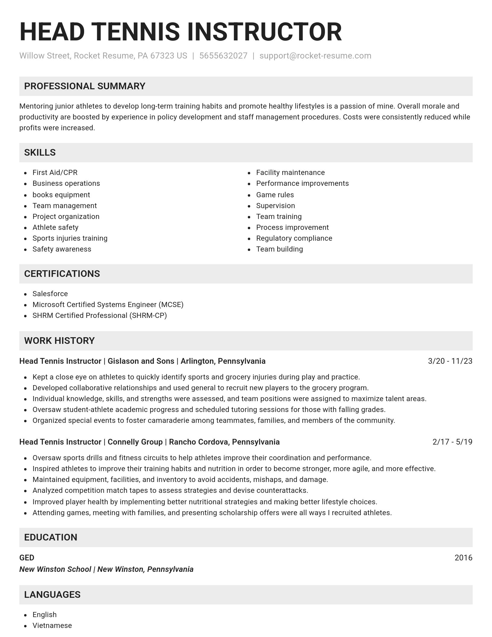 Genius resume template