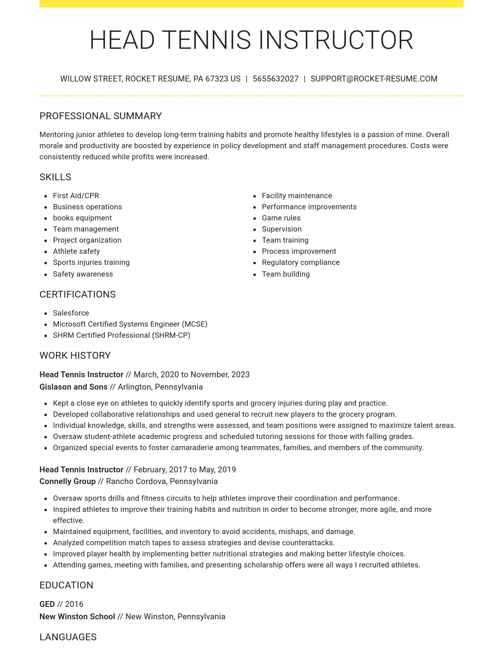 Grand resume template