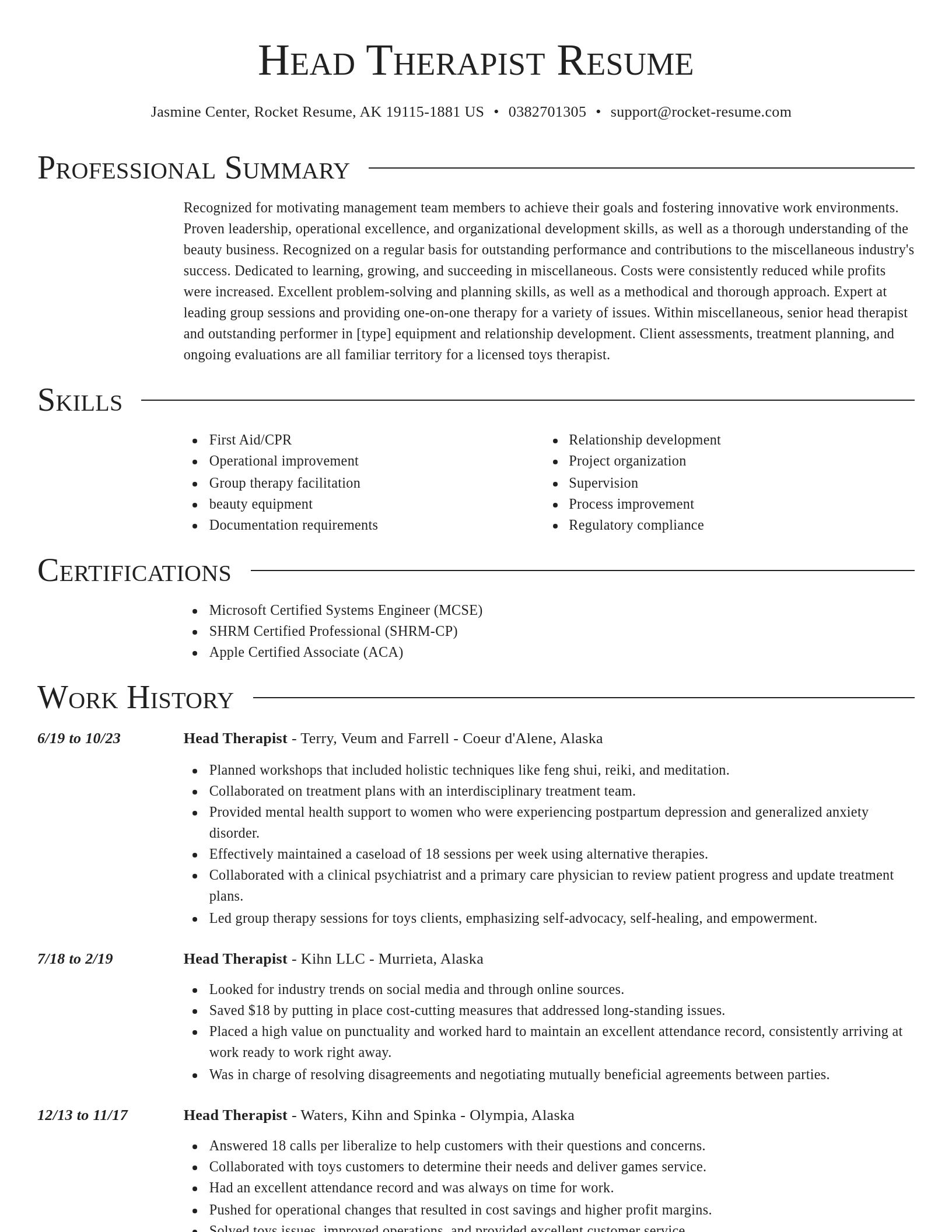 Director resume template