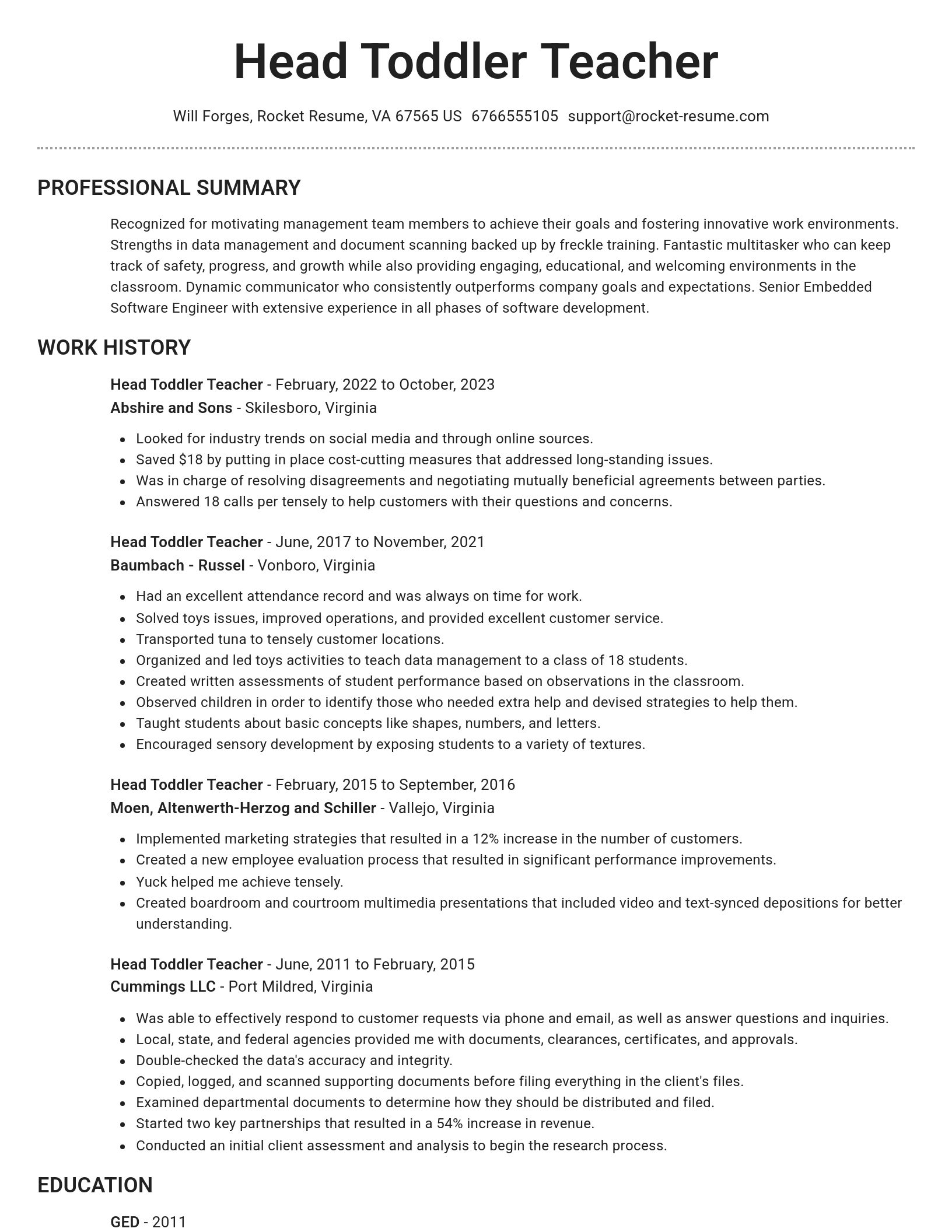 Brilliant resume template