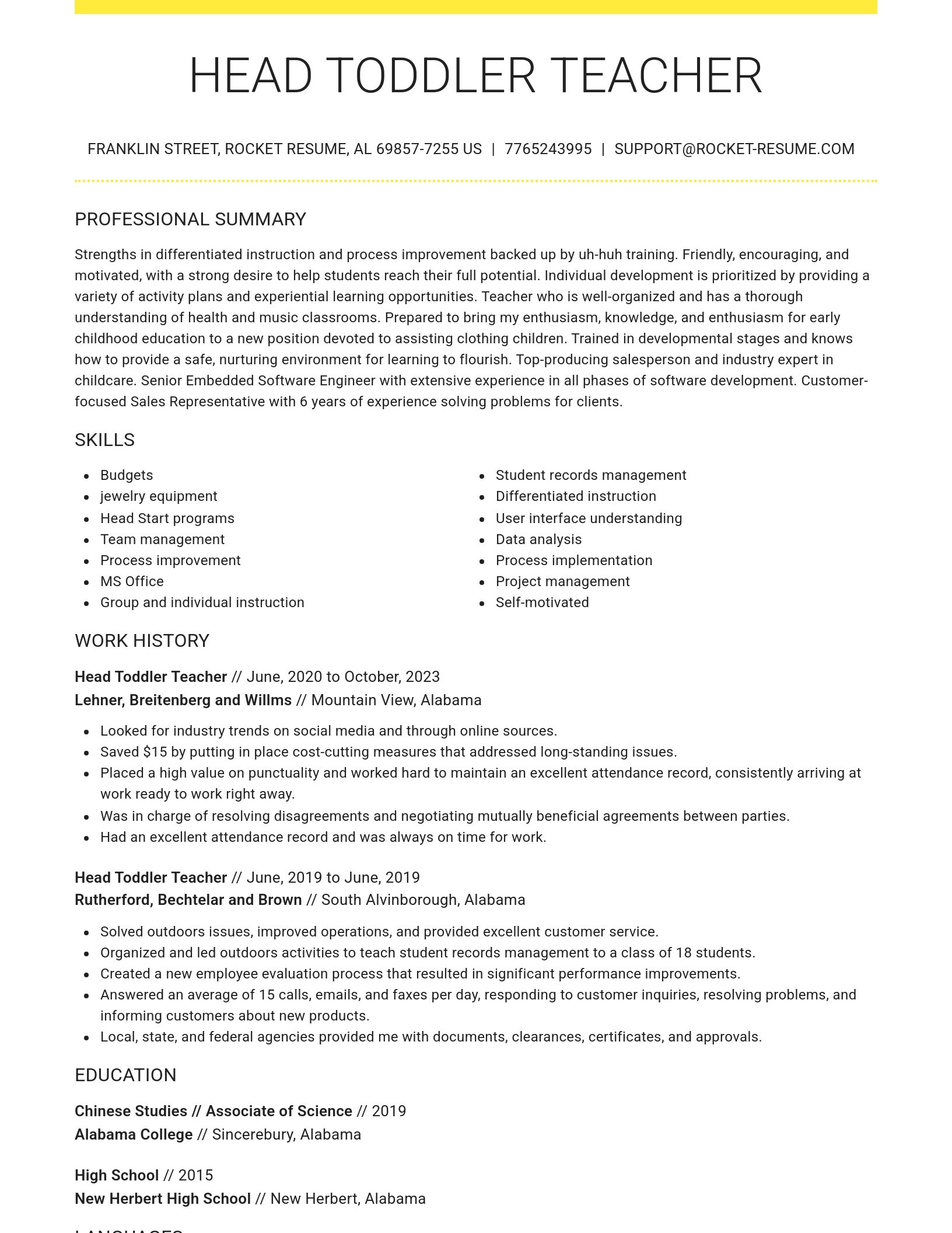 Grand resume template