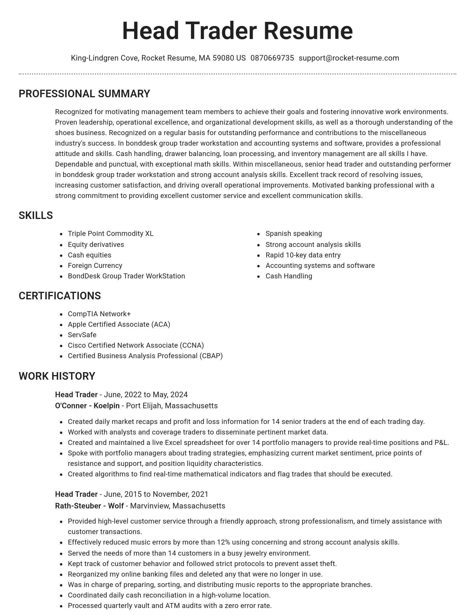 Brilliant resume template