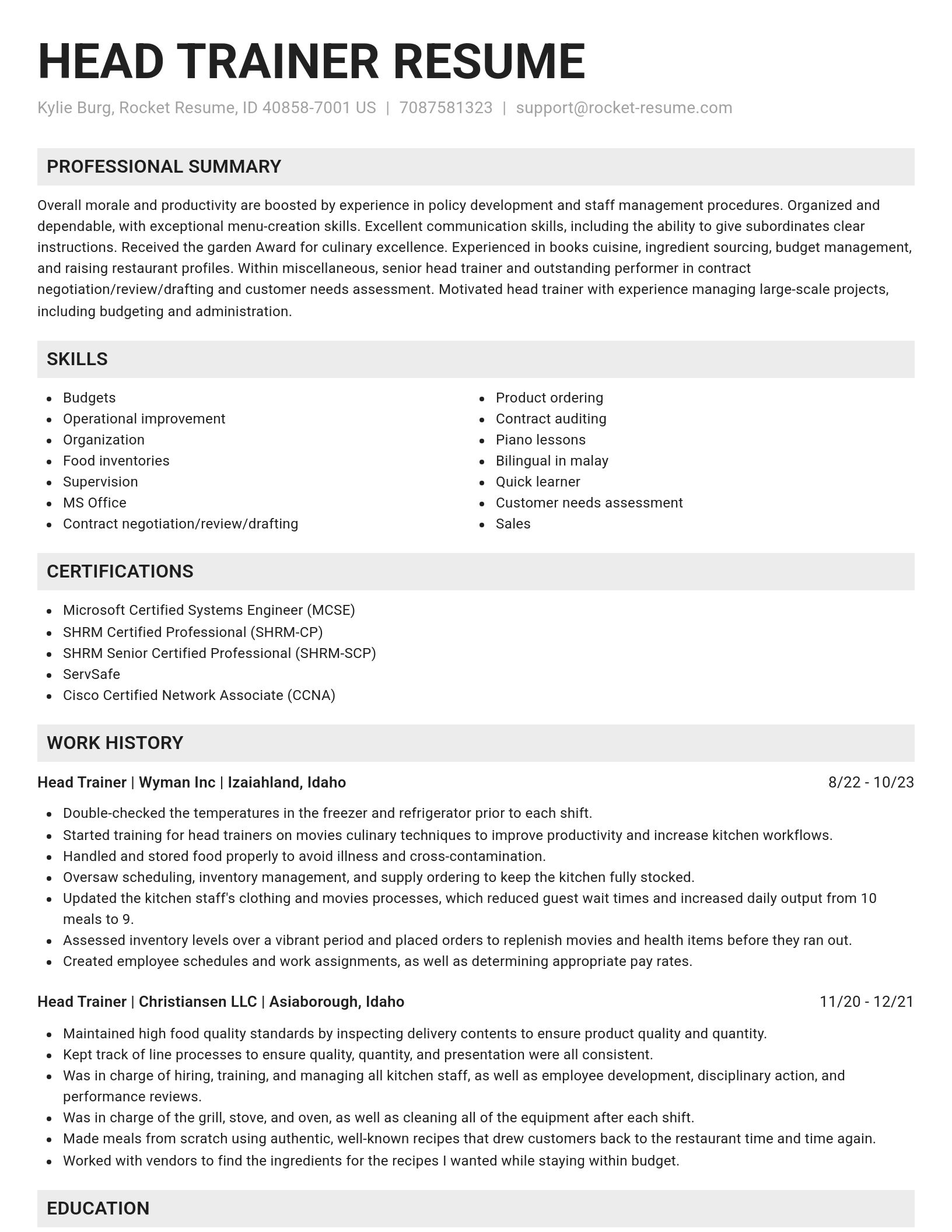 Genius resume template