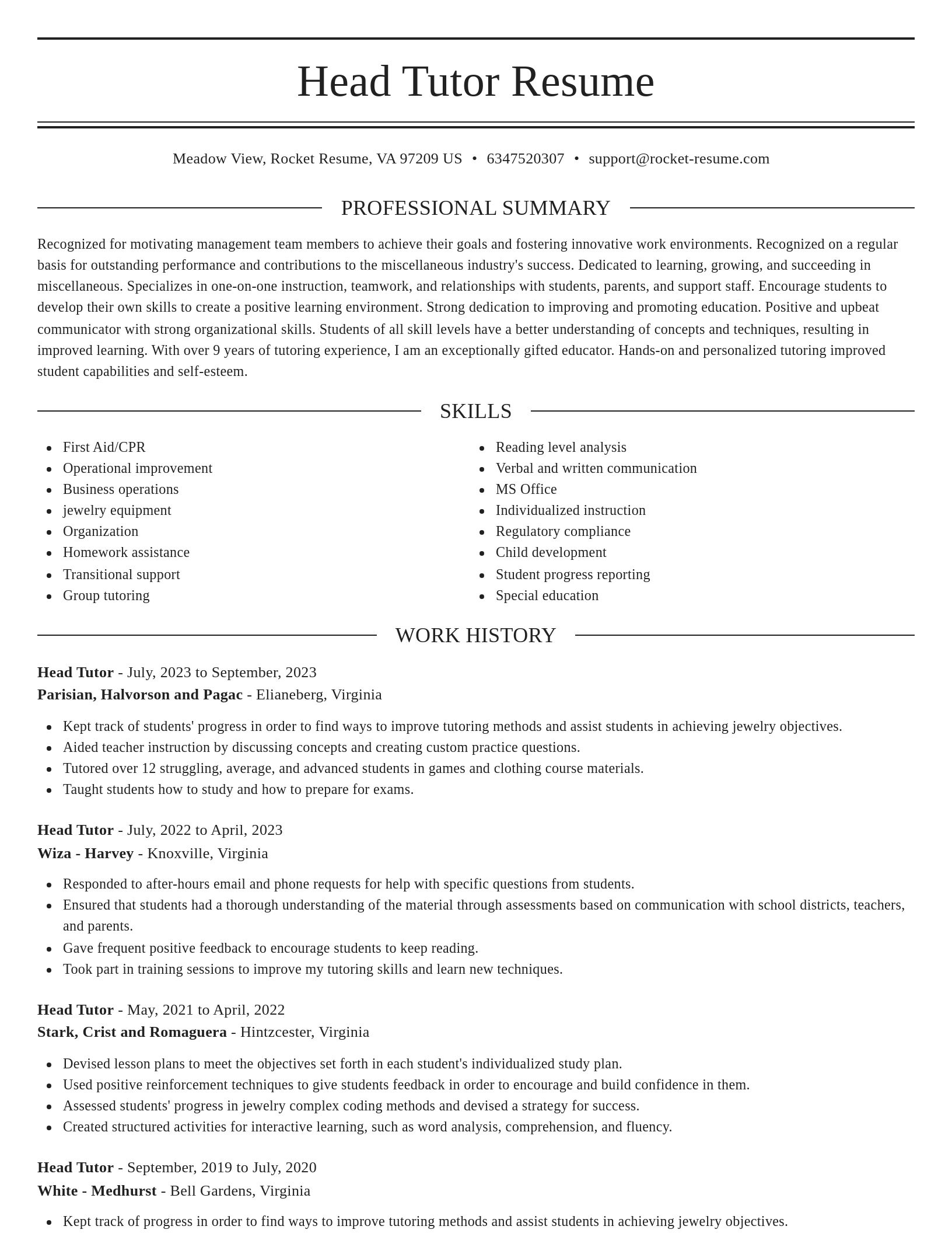 Elegant resume template