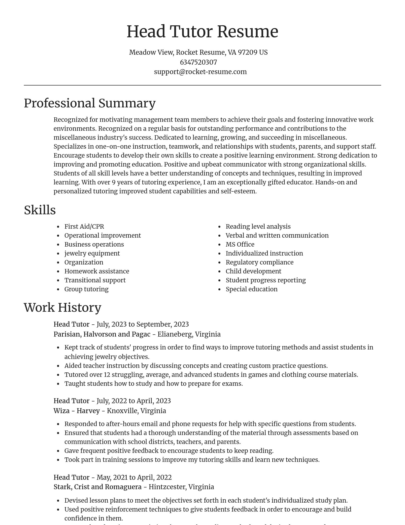 Focal Point resume template