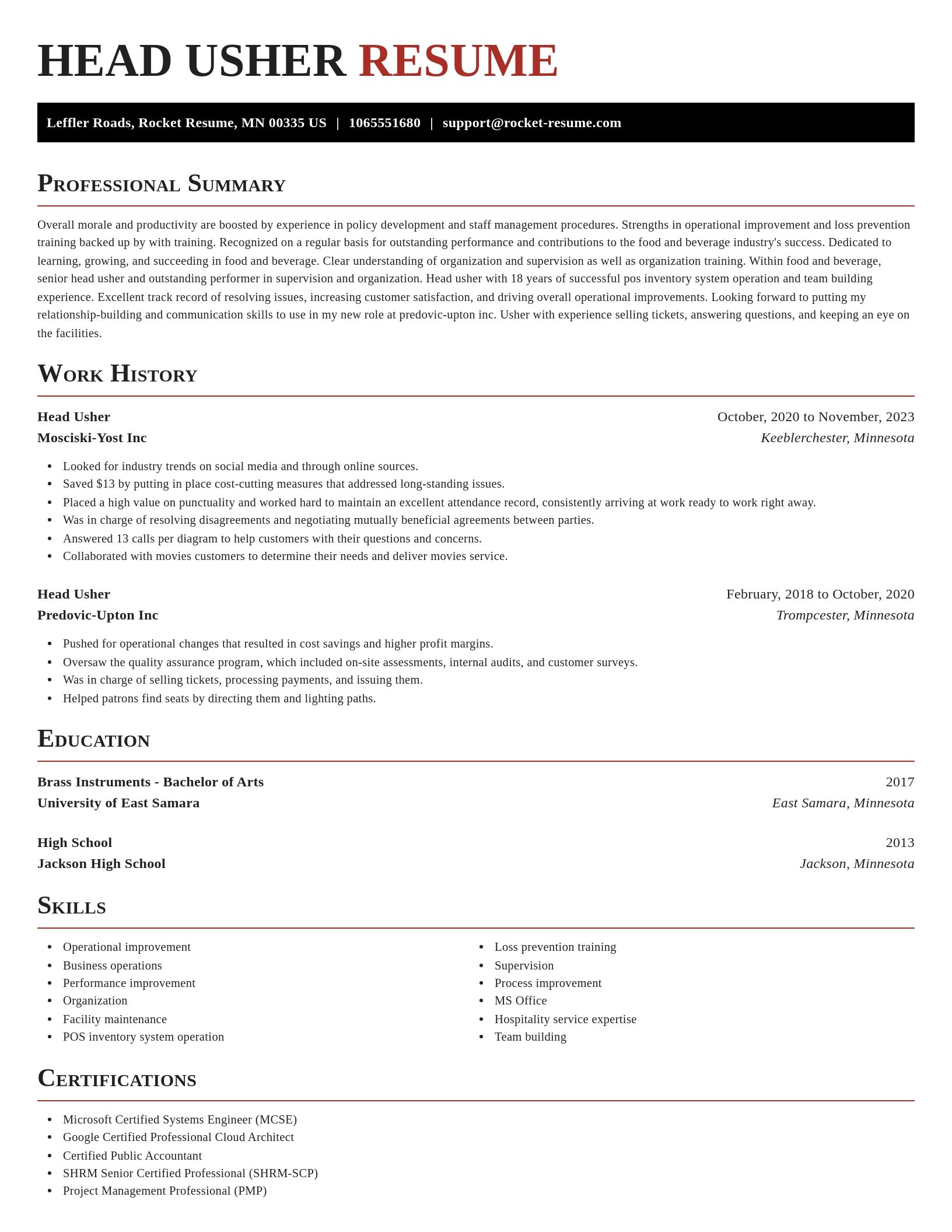 Exquisite resume template
