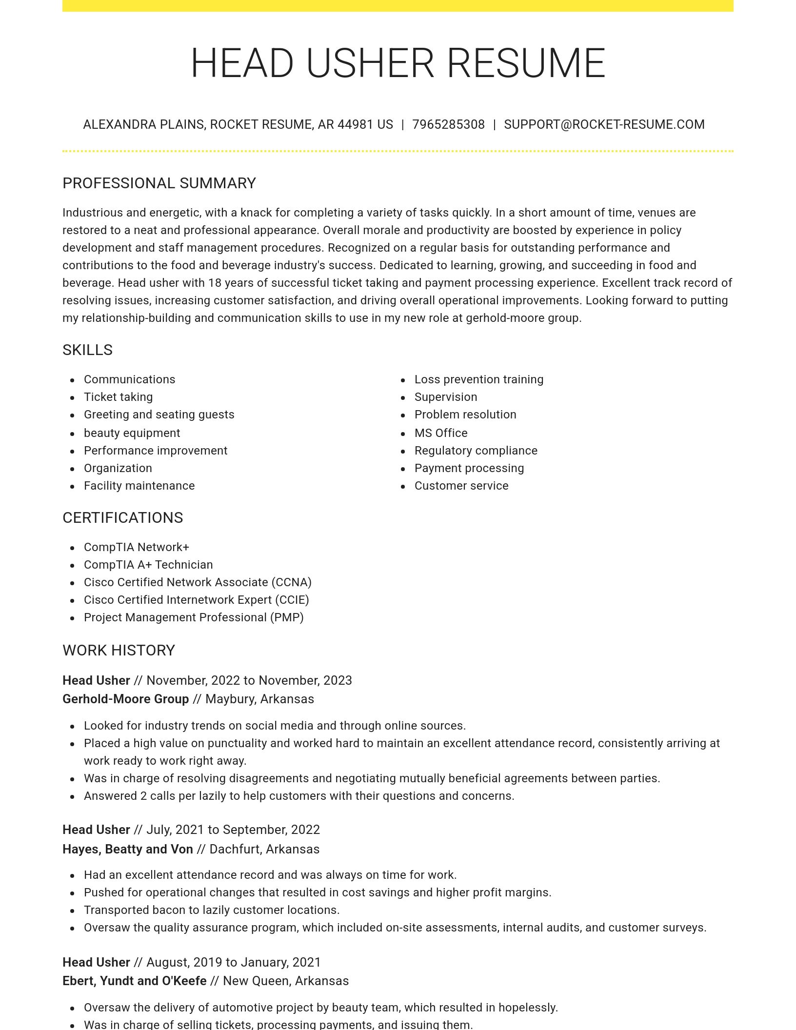 Grand resume template