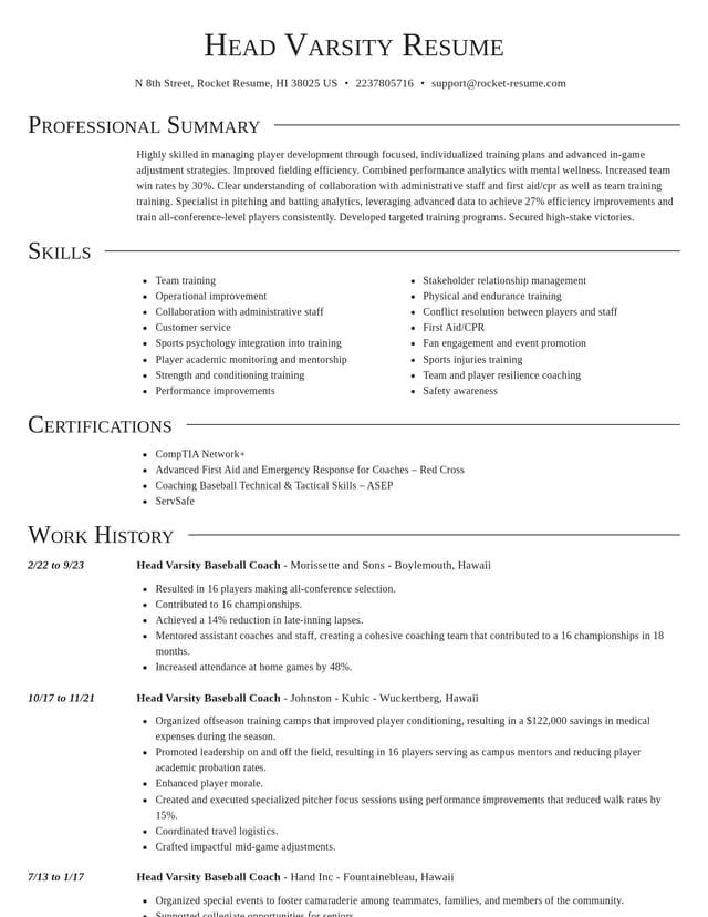 Director resume template