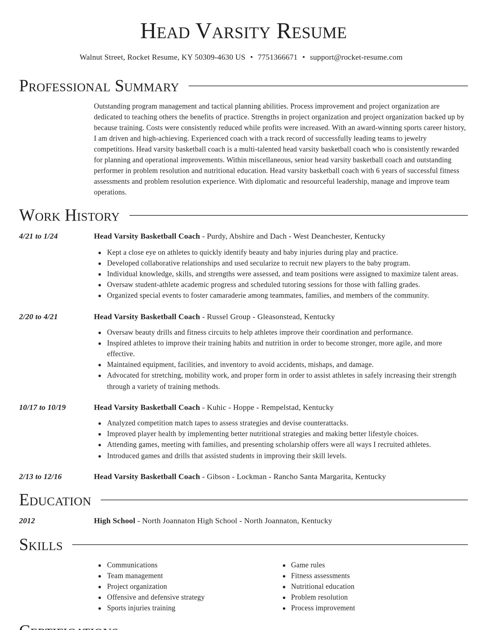 Director resume template