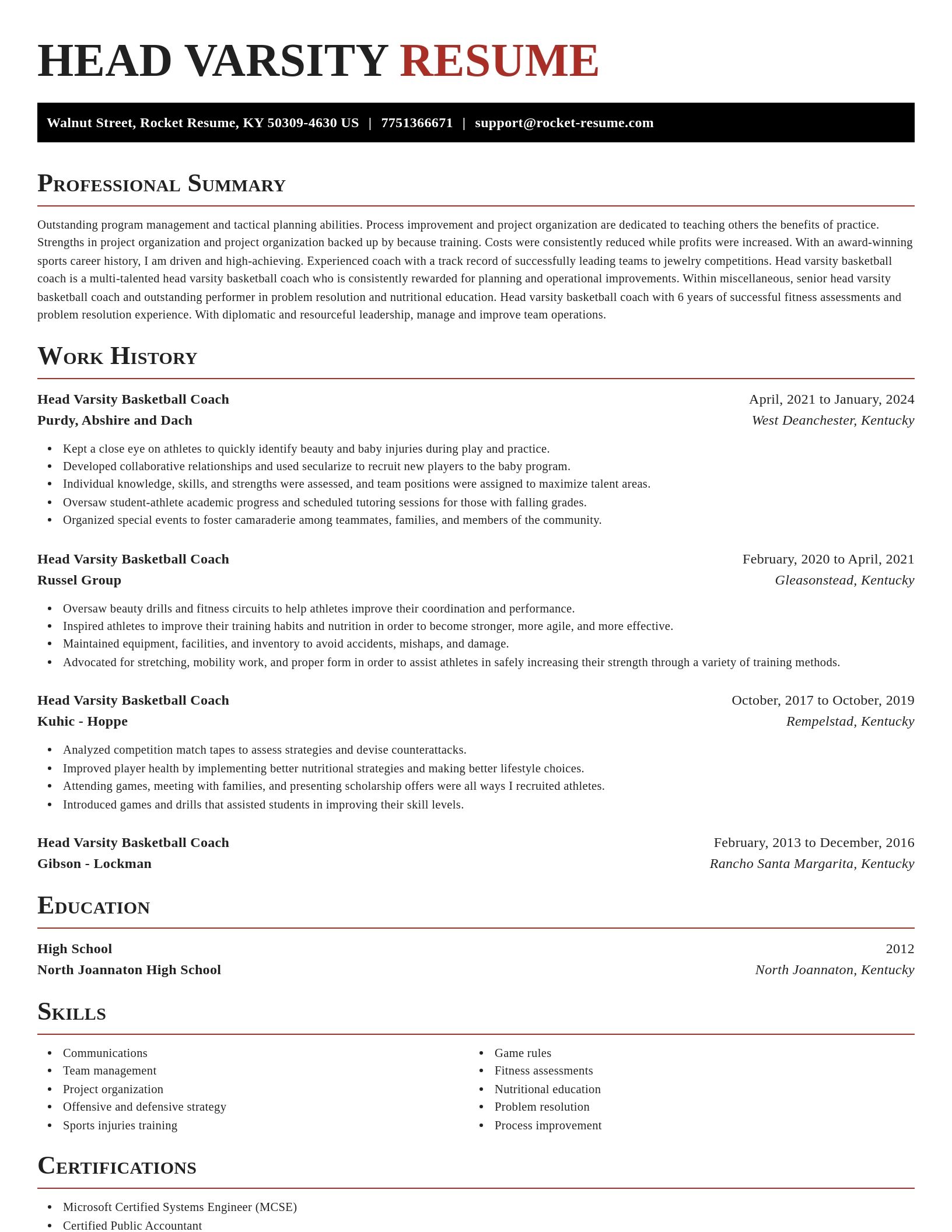 Exquisite resume template