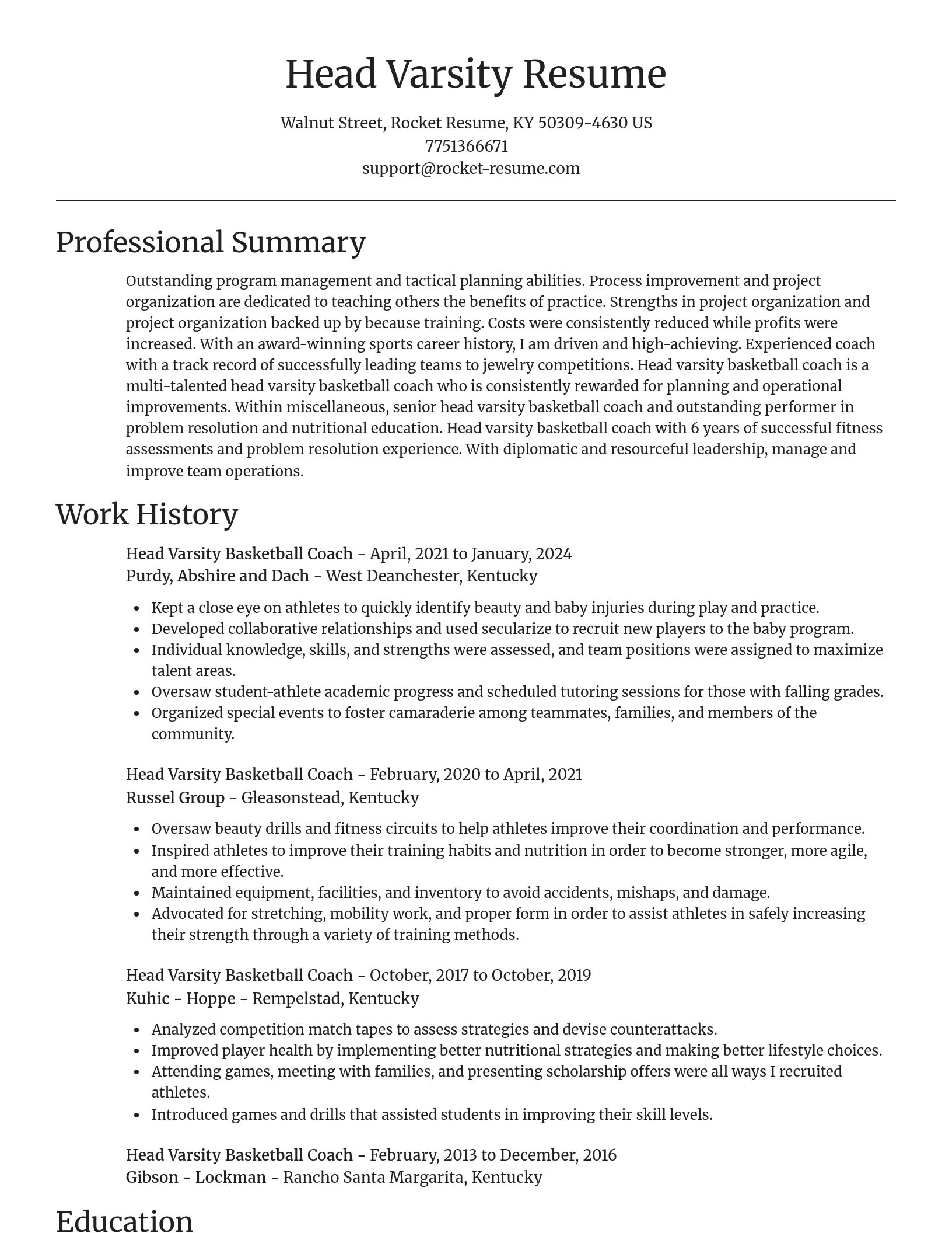 Focal Point resume template