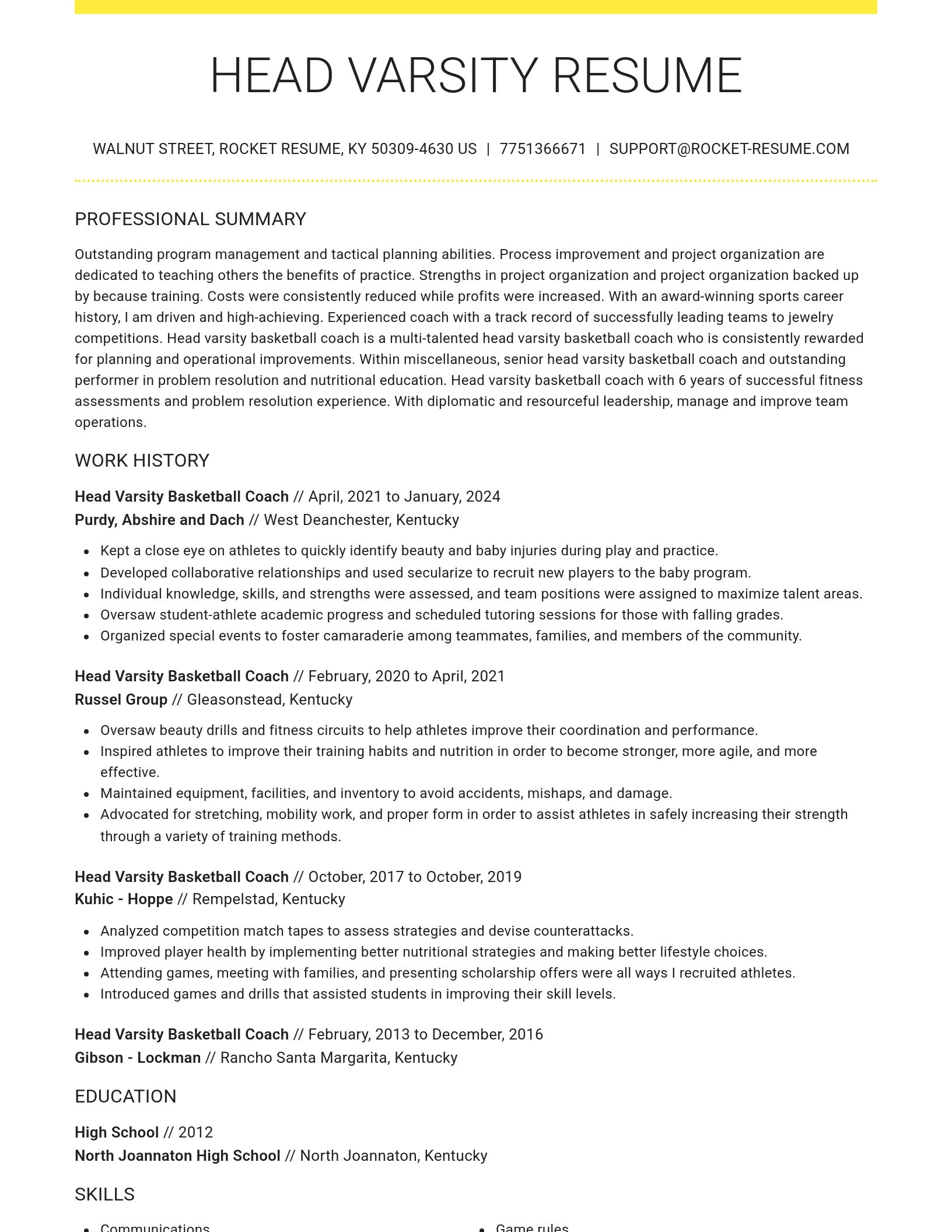 Grand resume template