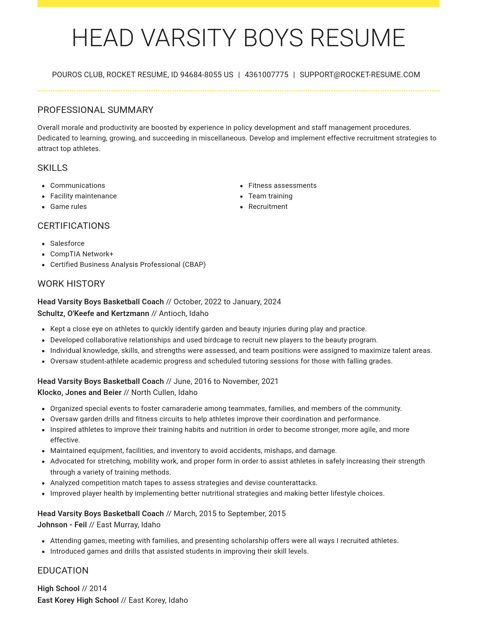 Grand resume template