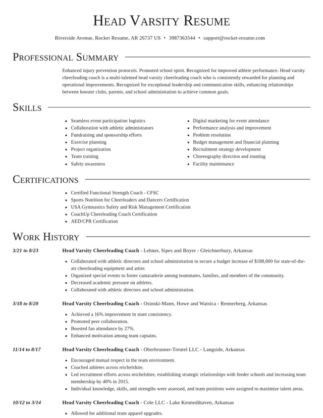 Director resume template