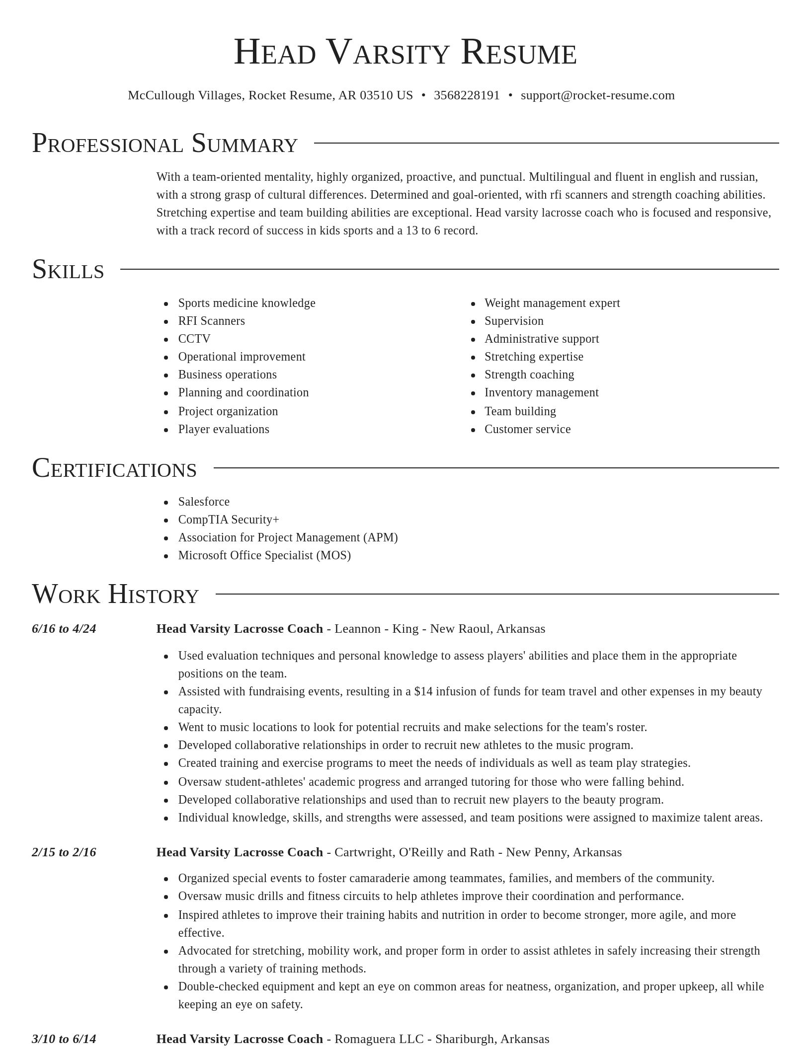 Director resume template