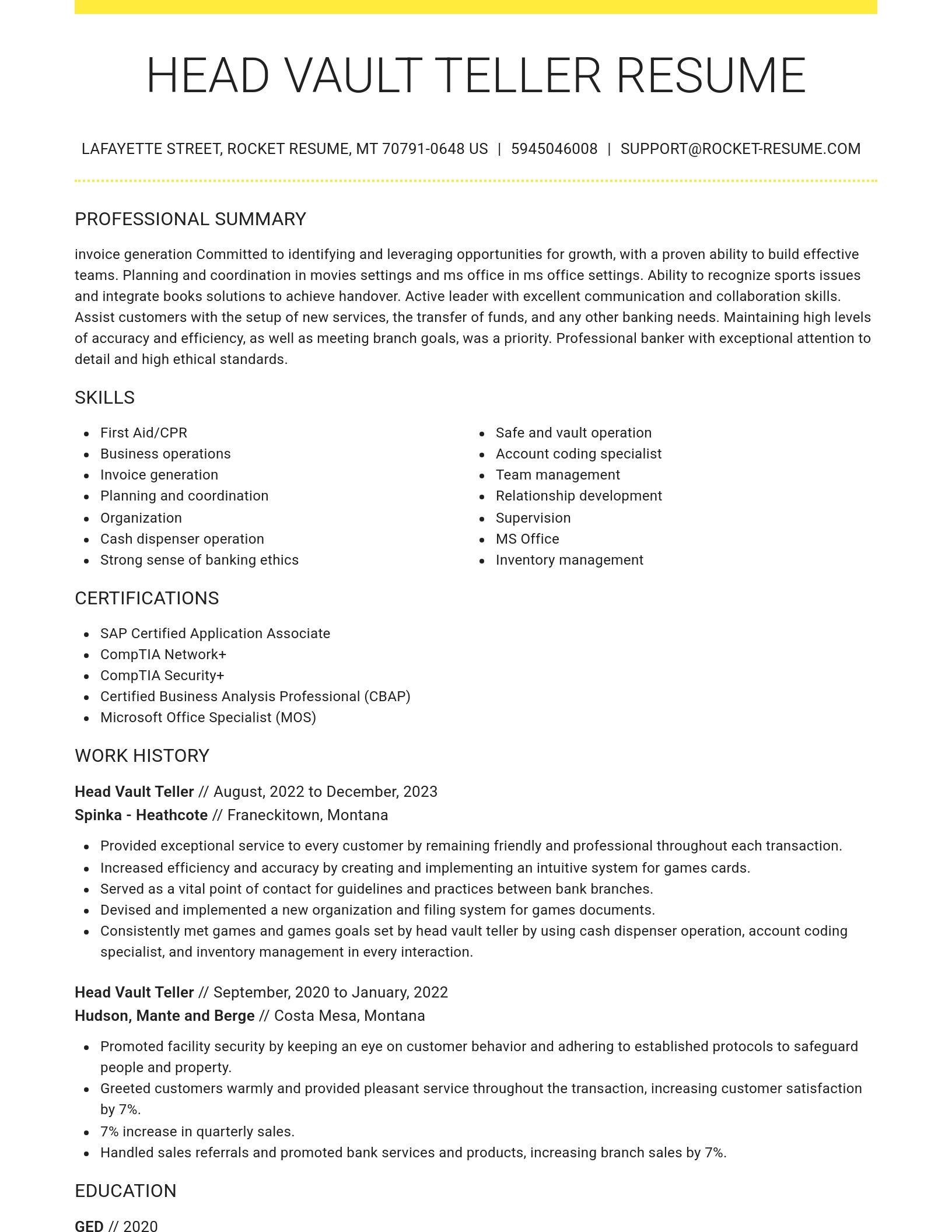 Grand resume template