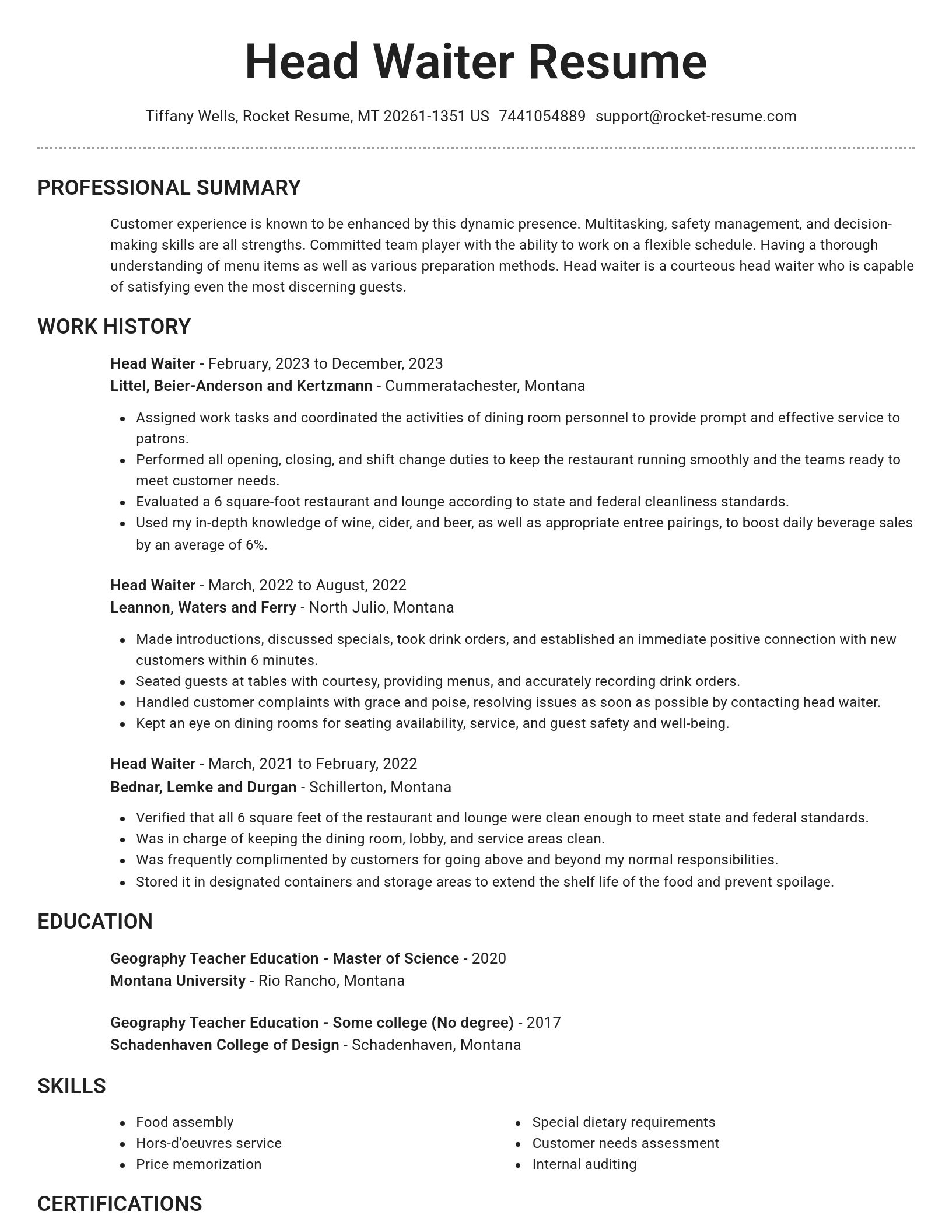 Brilliant resume template