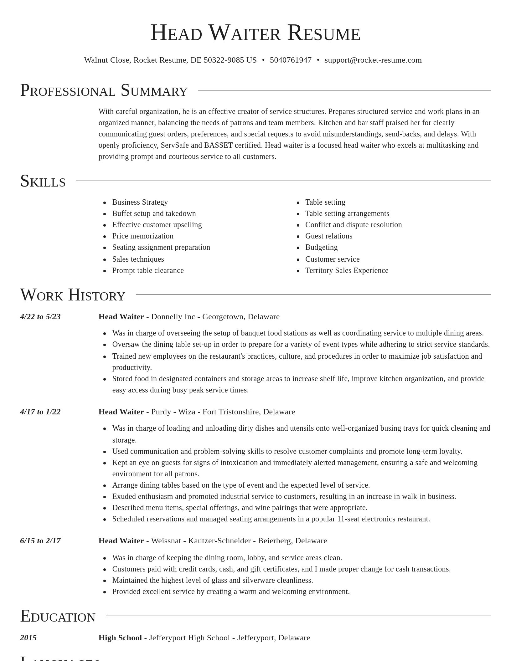 Director resume template