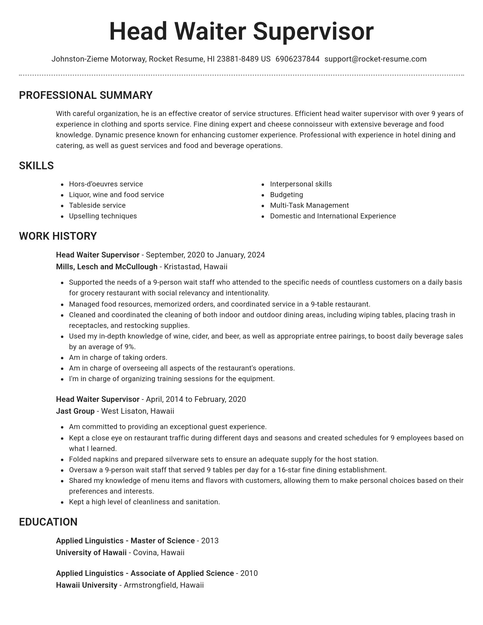 Brilliant resume template