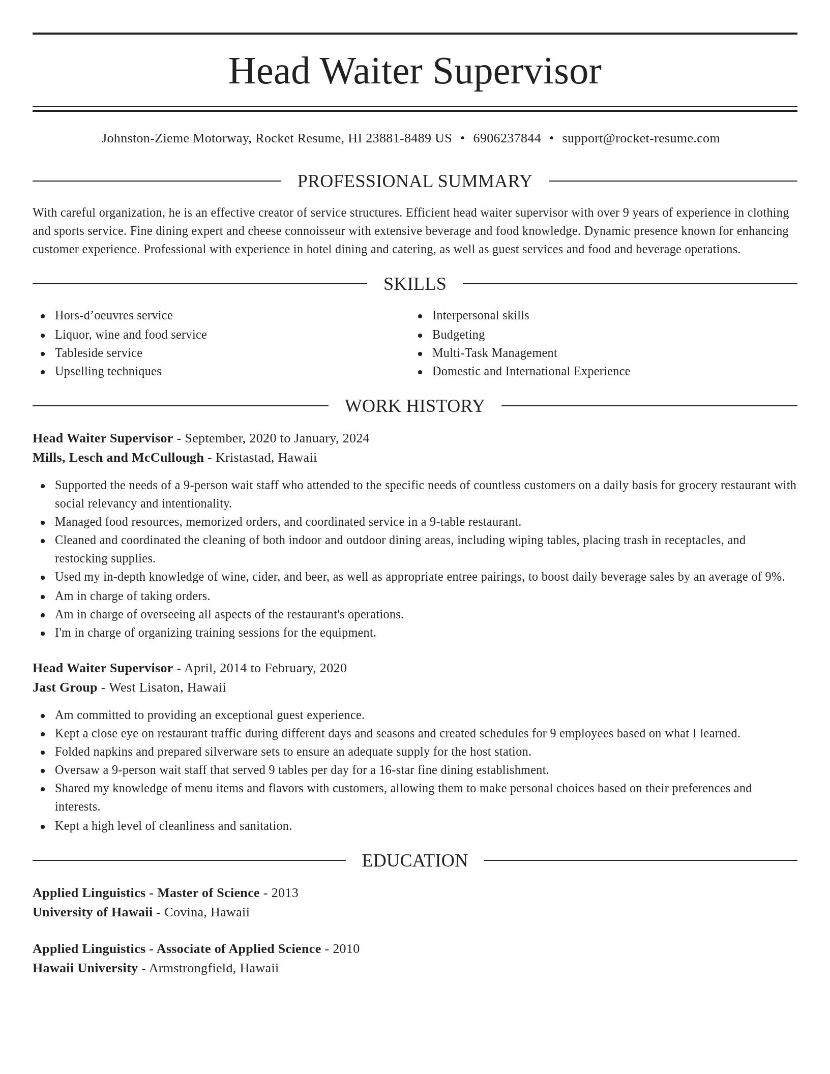 Elegant resume template
