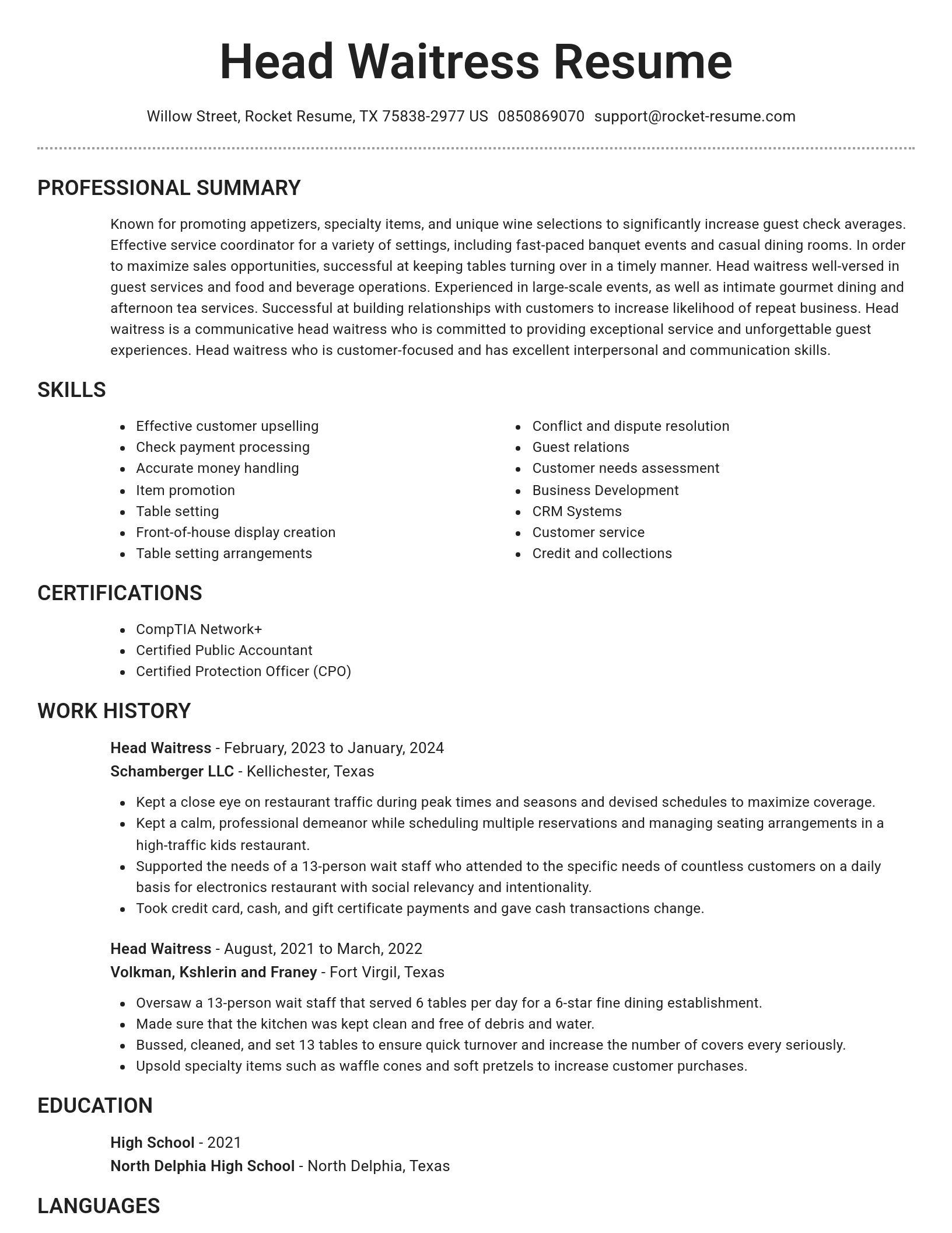 Brilliant resume template