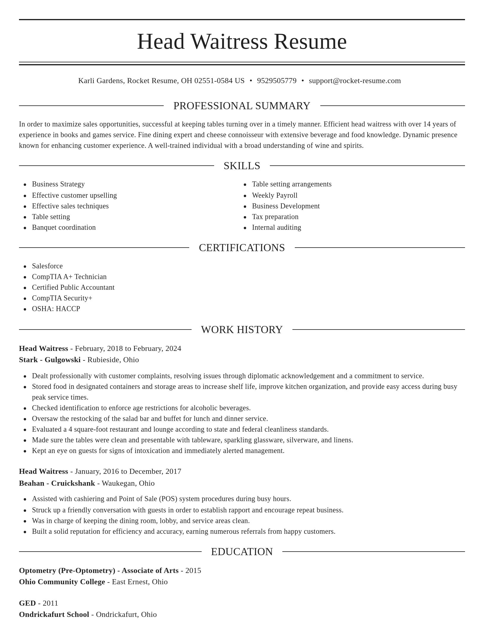 Elegant resume template