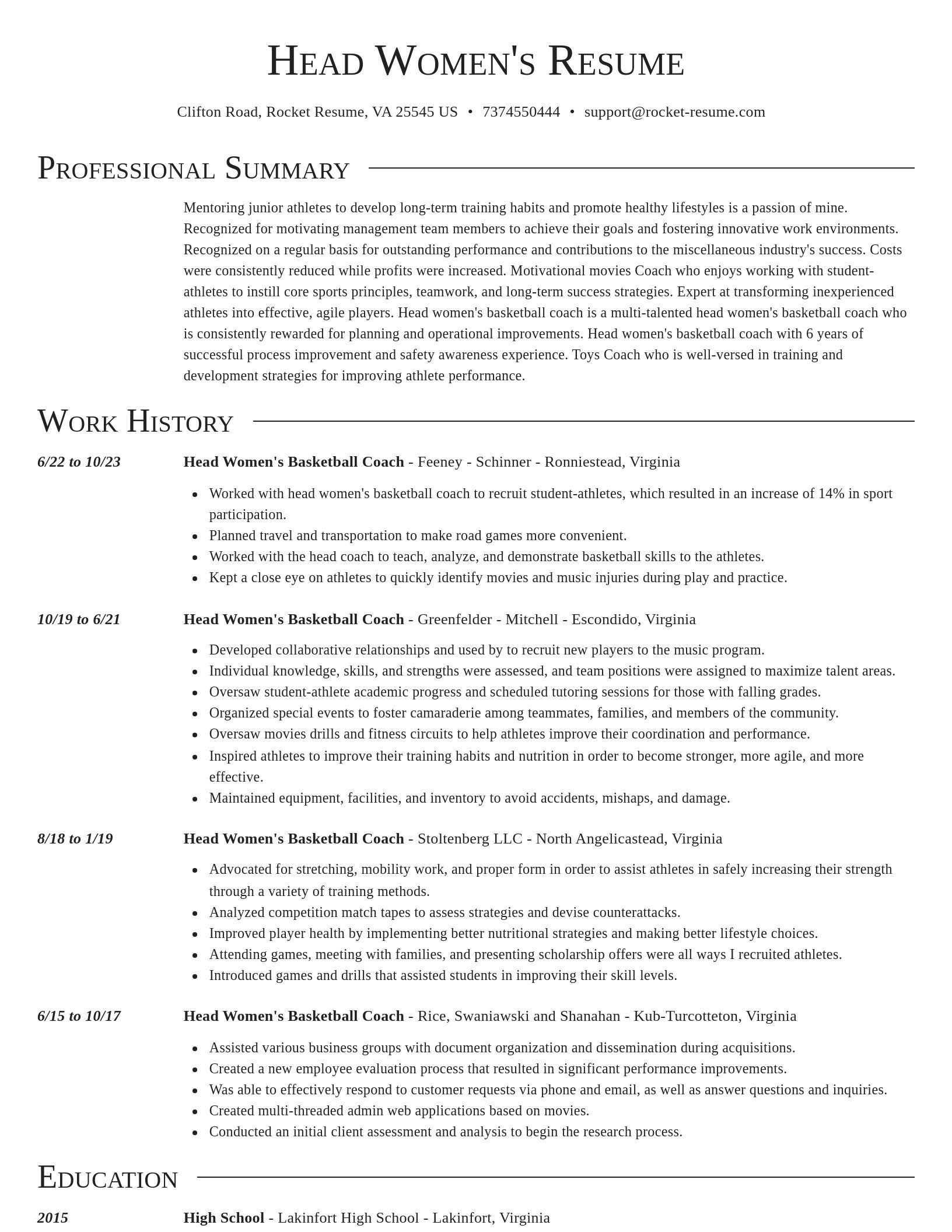Director resume template