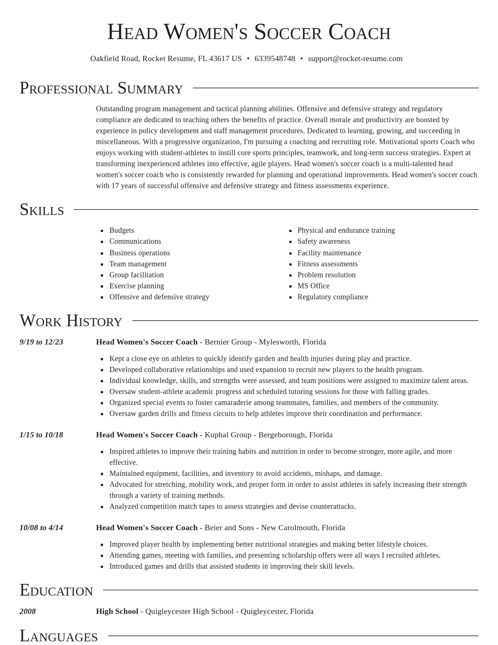 Director resume template
