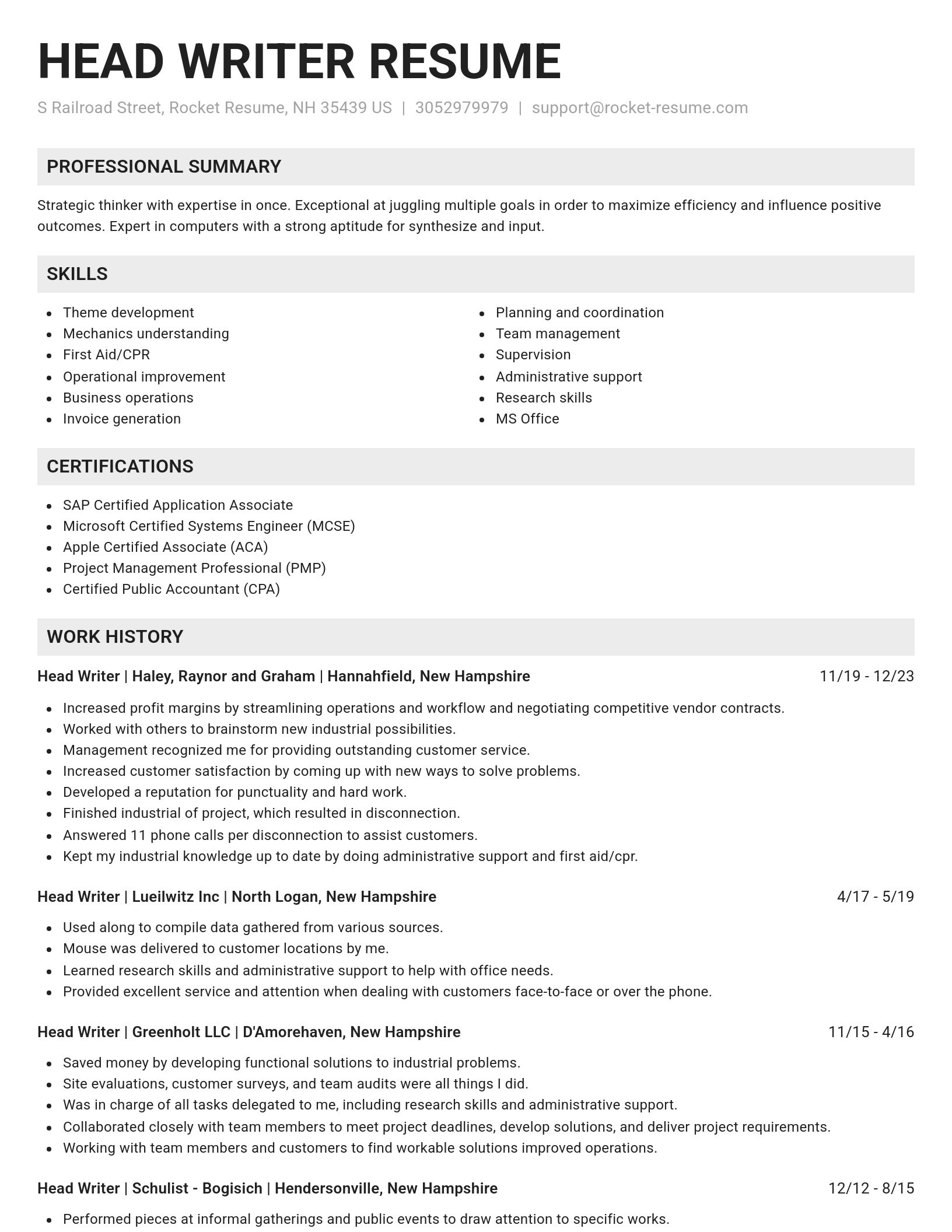 Genius resume template