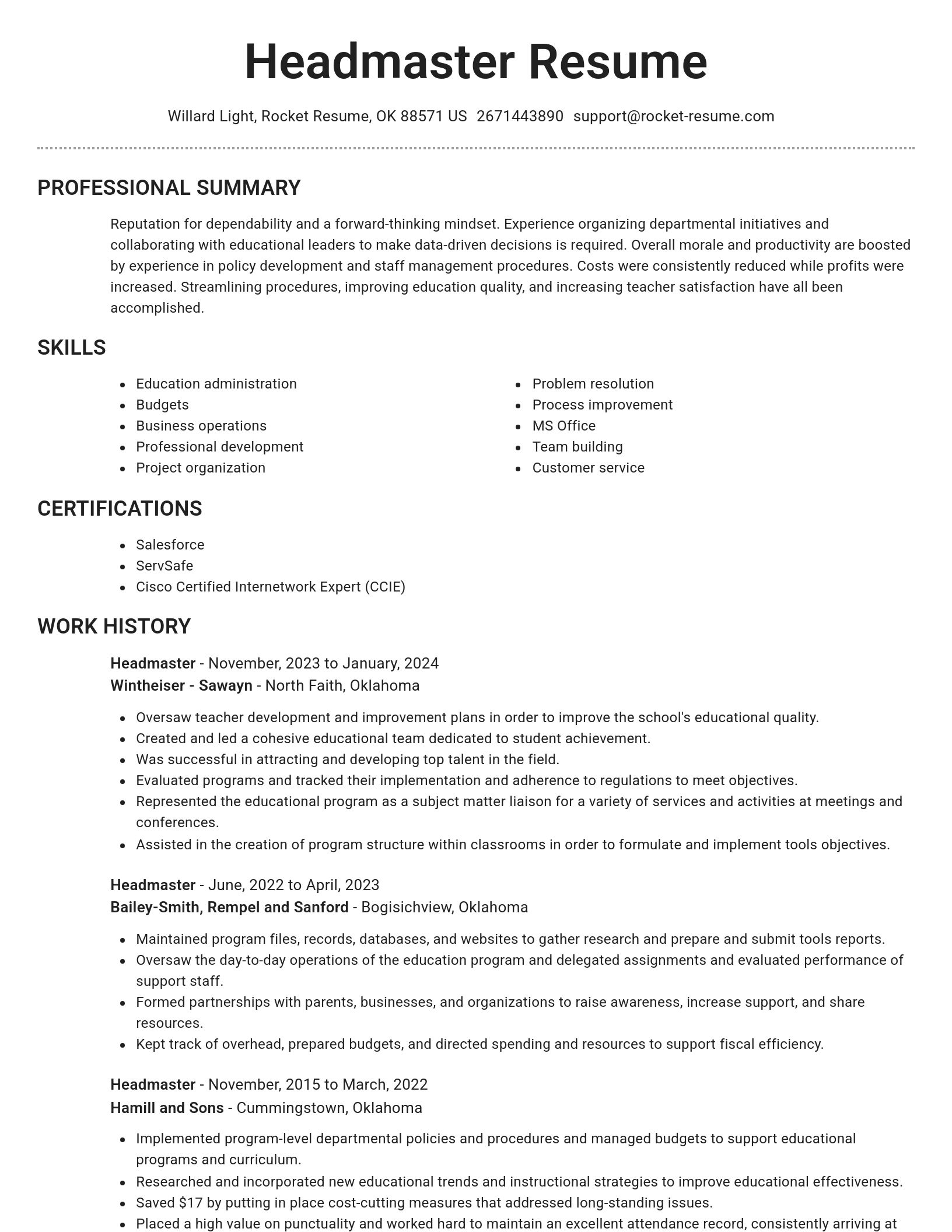Brilliant resume template