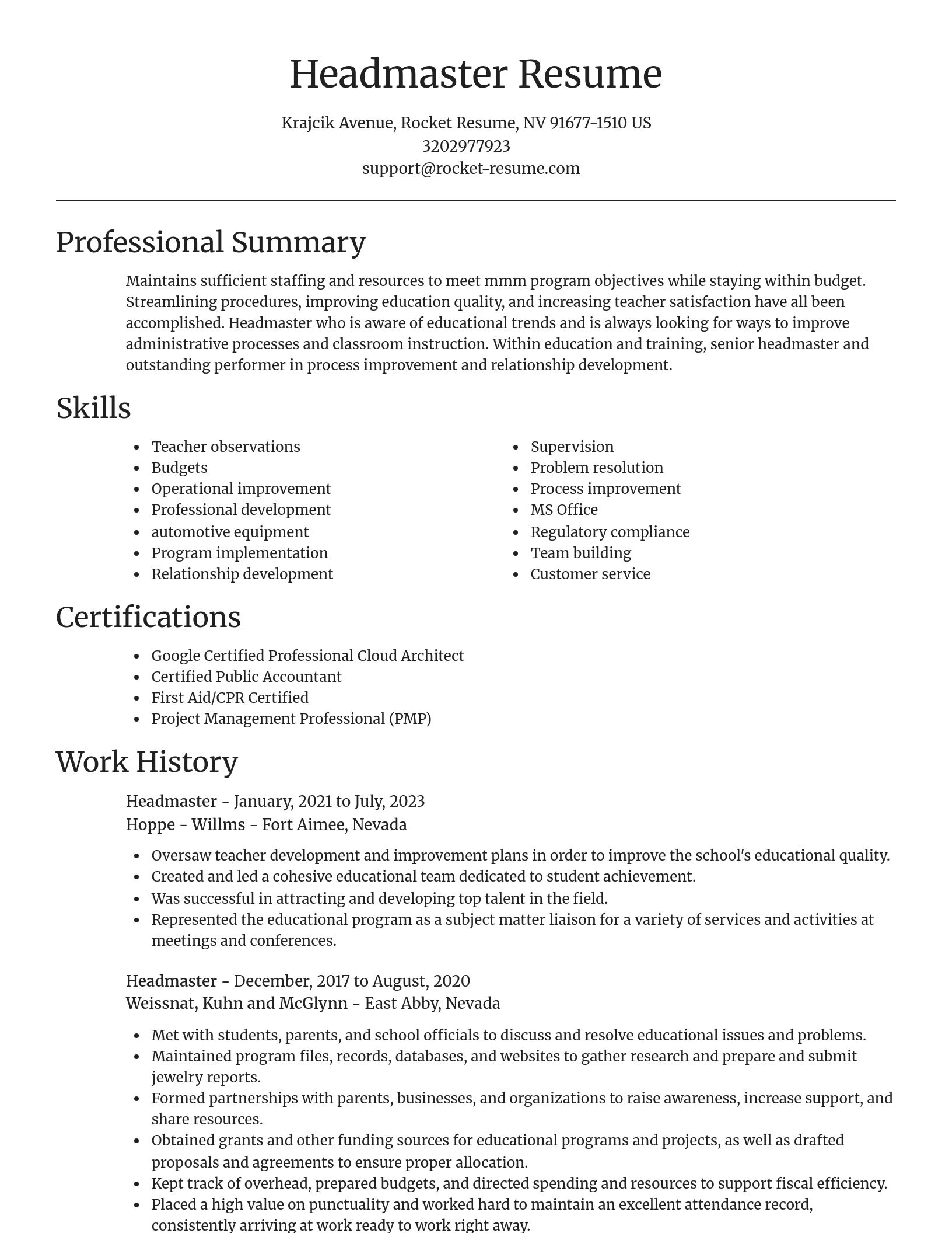 Focal Point resume template