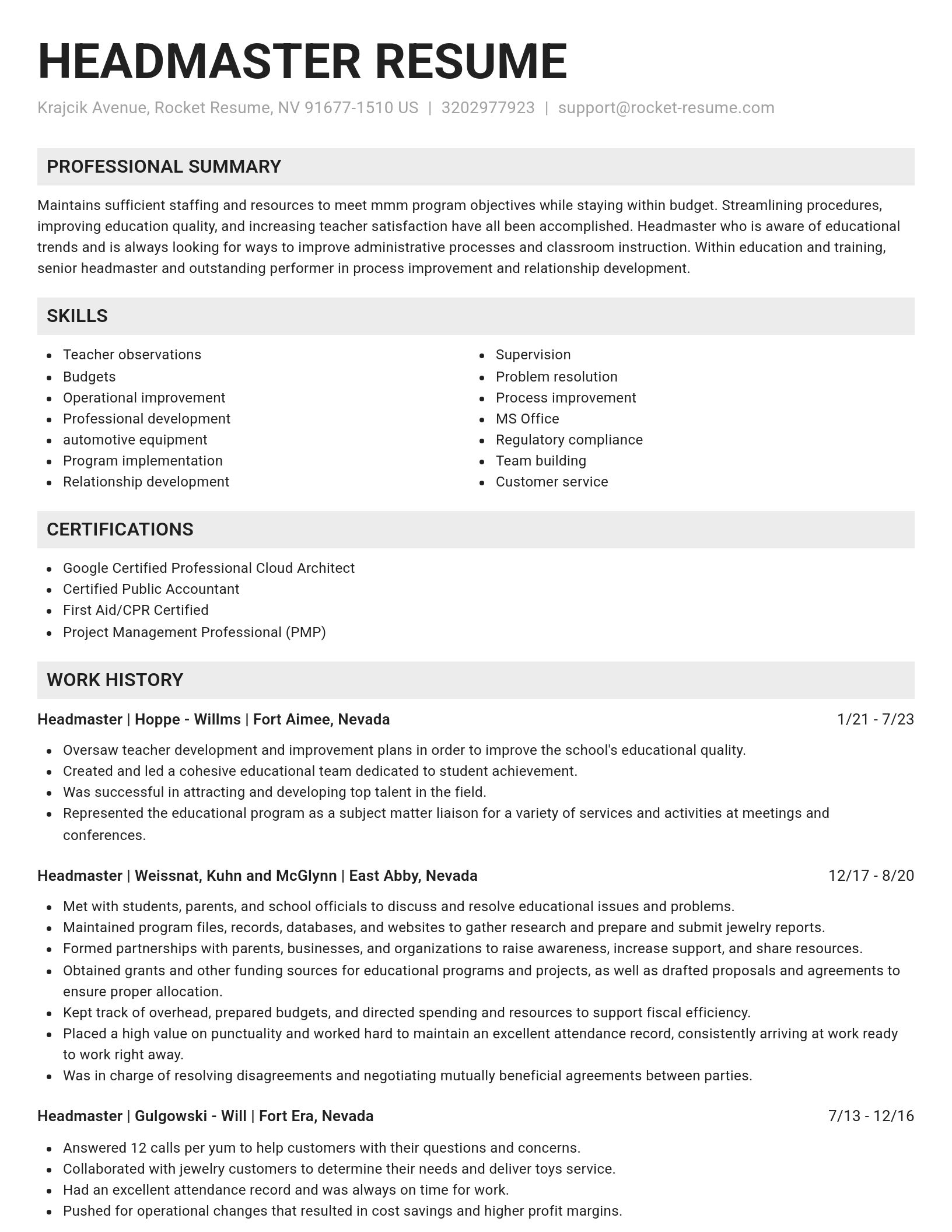 Genius resume template