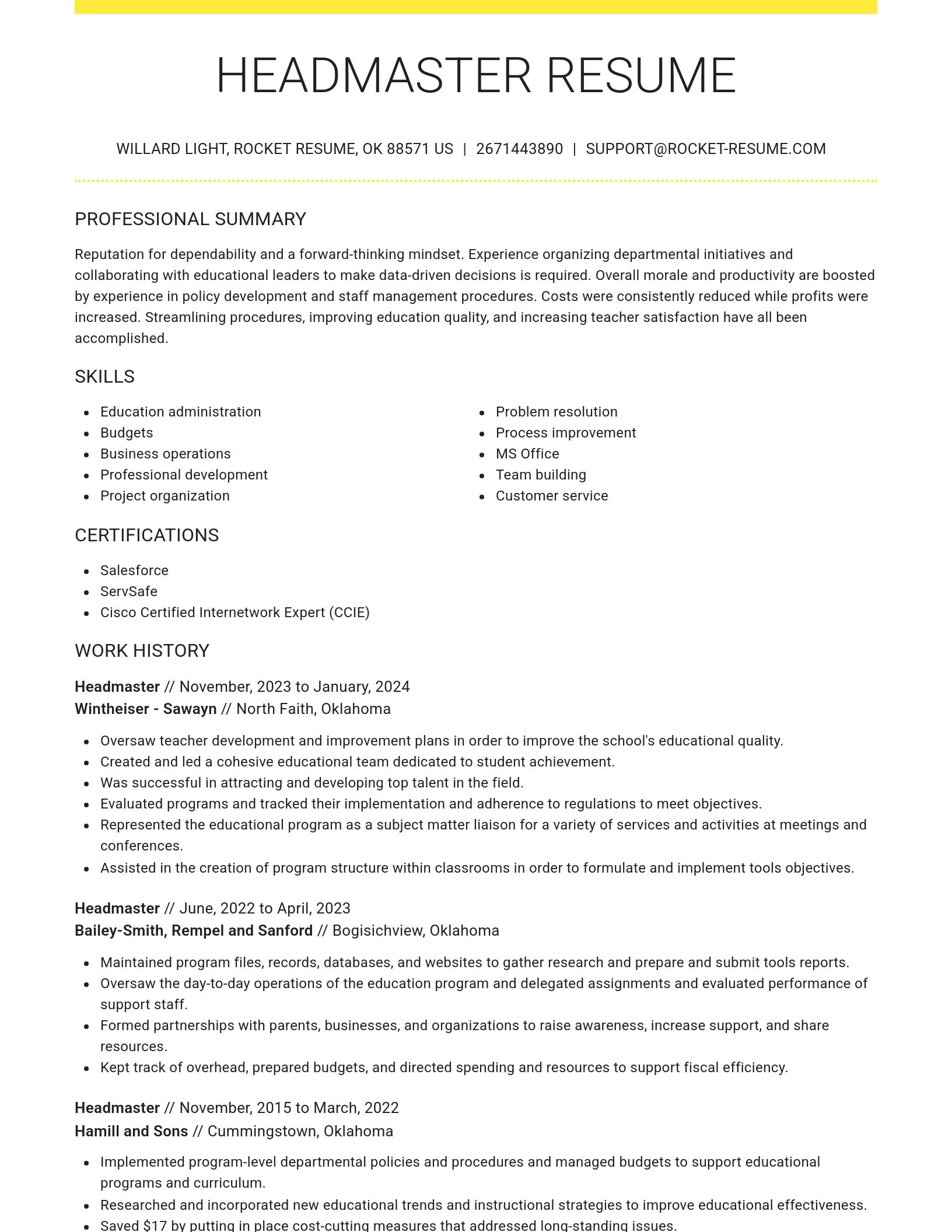 Grand resume template