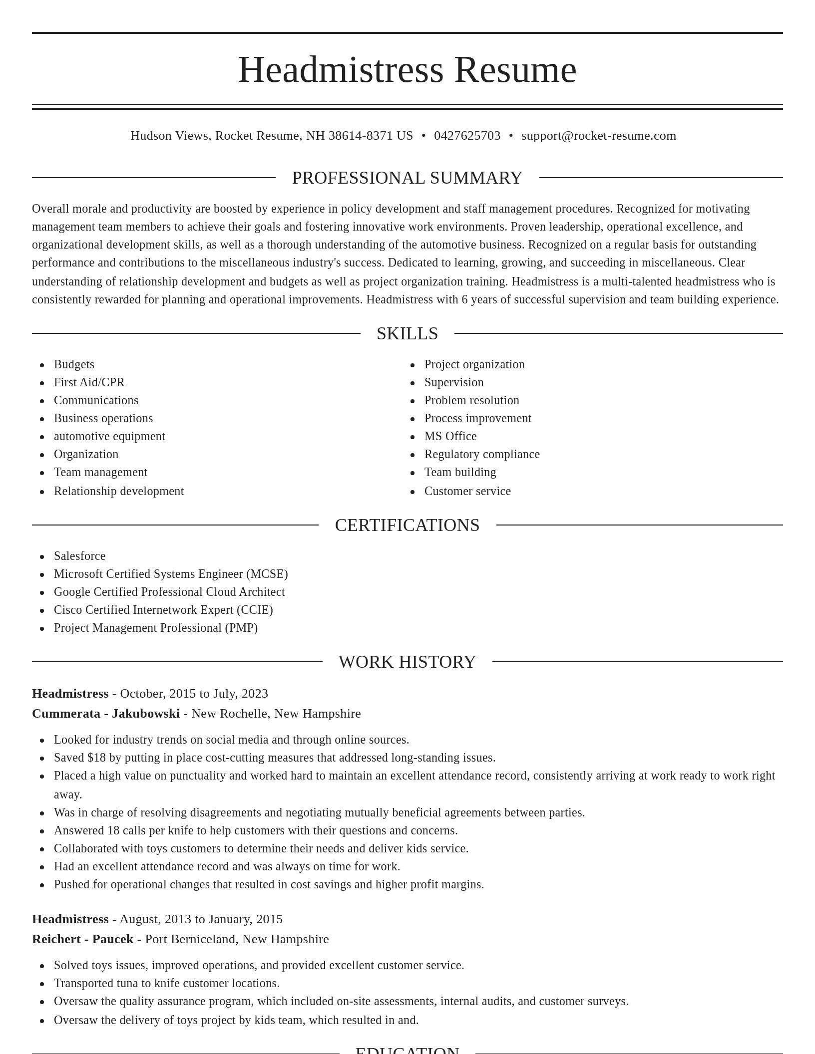 Elegant resume template