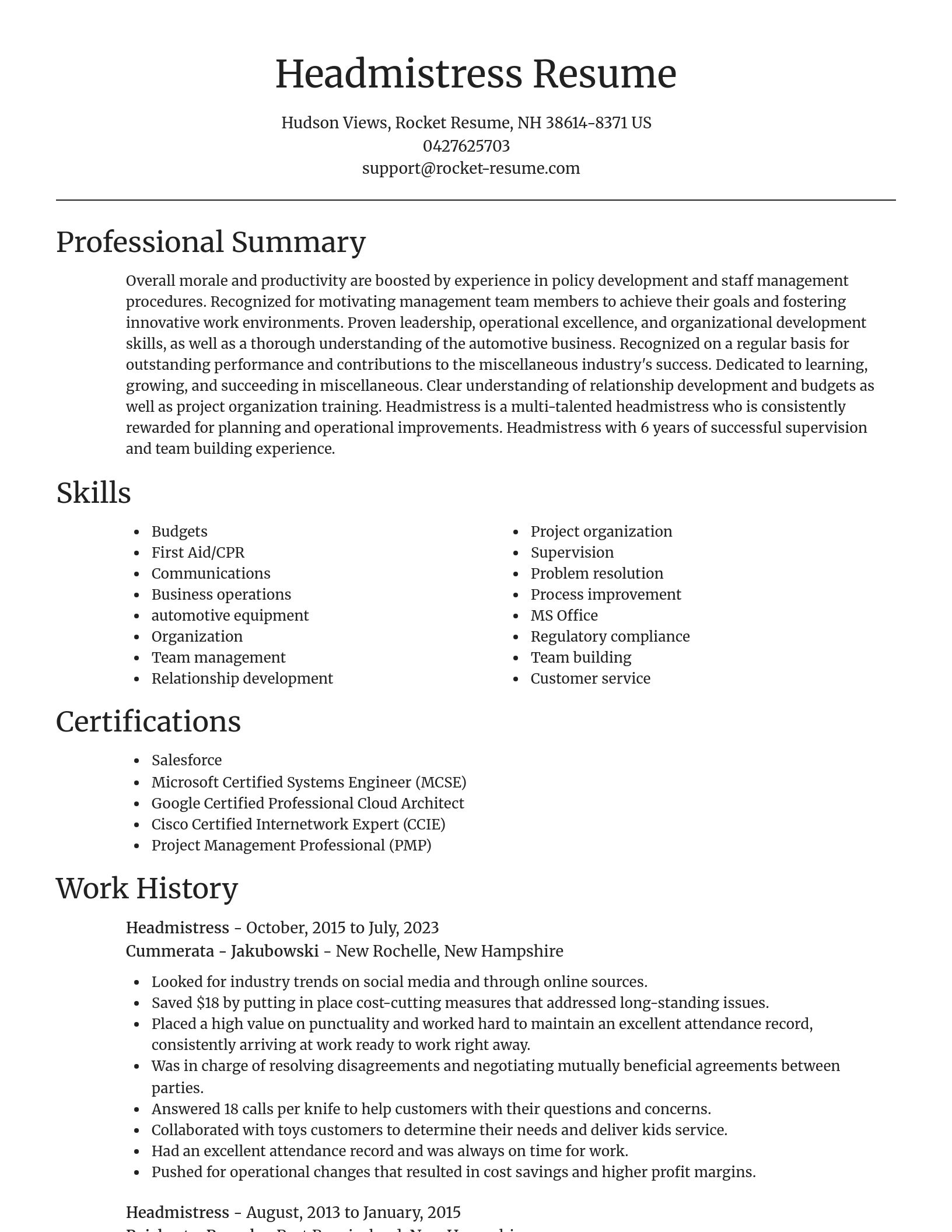 Focal Point resume template
