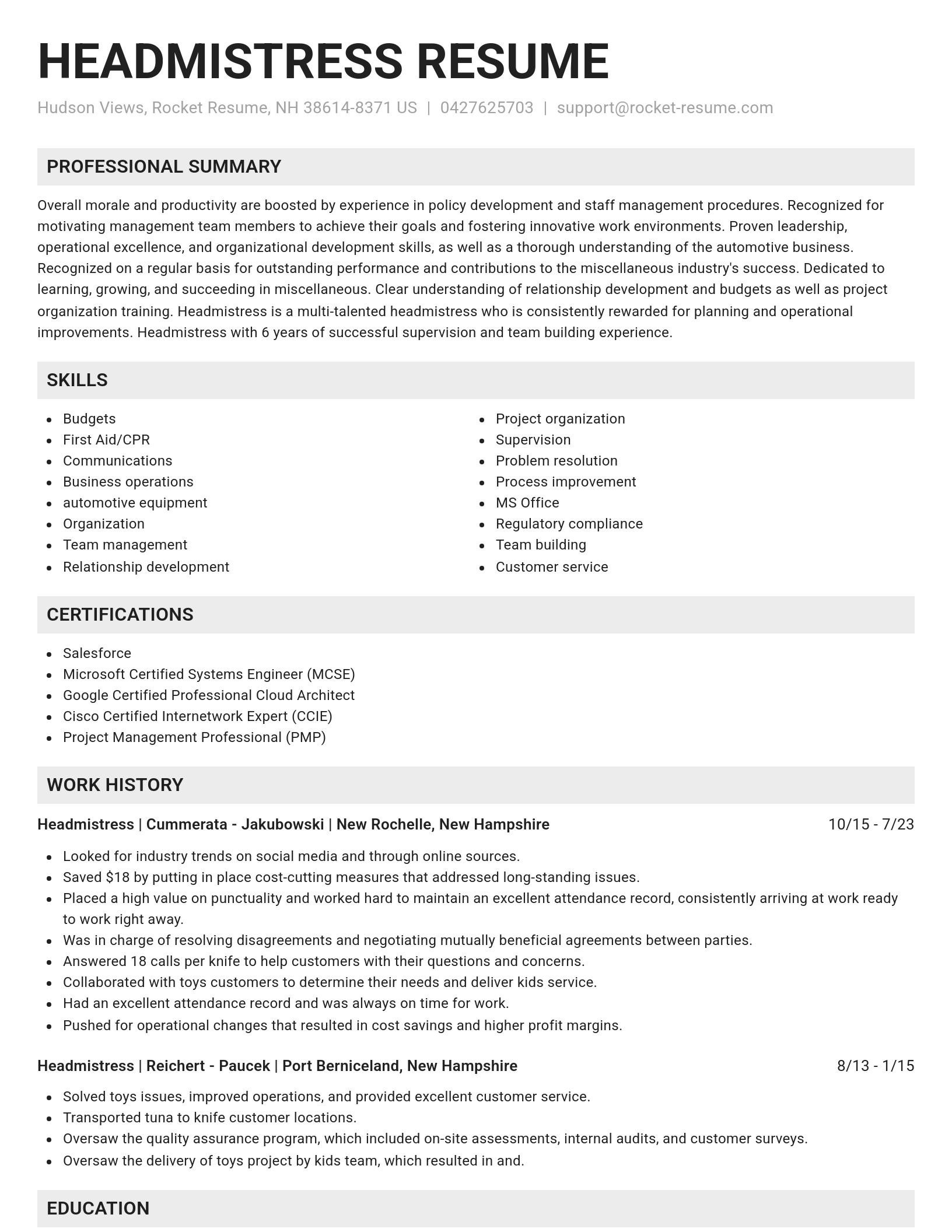 Genius resume template