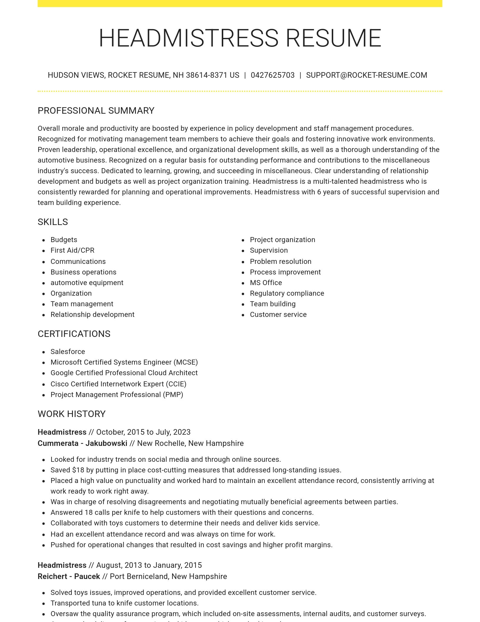 Grand resume template