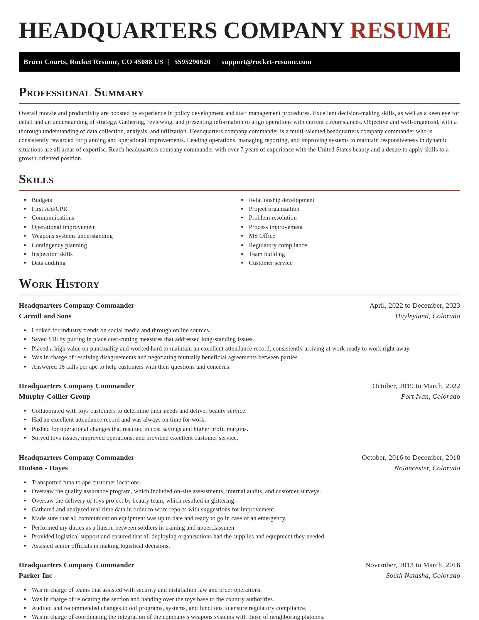 Exquisite resume template