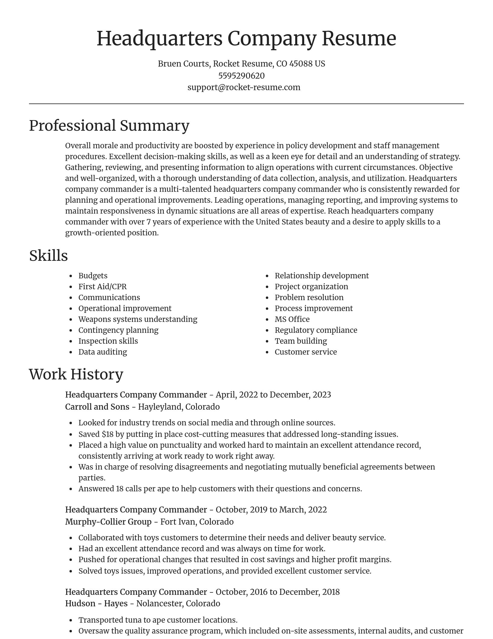 Focal Point resume template