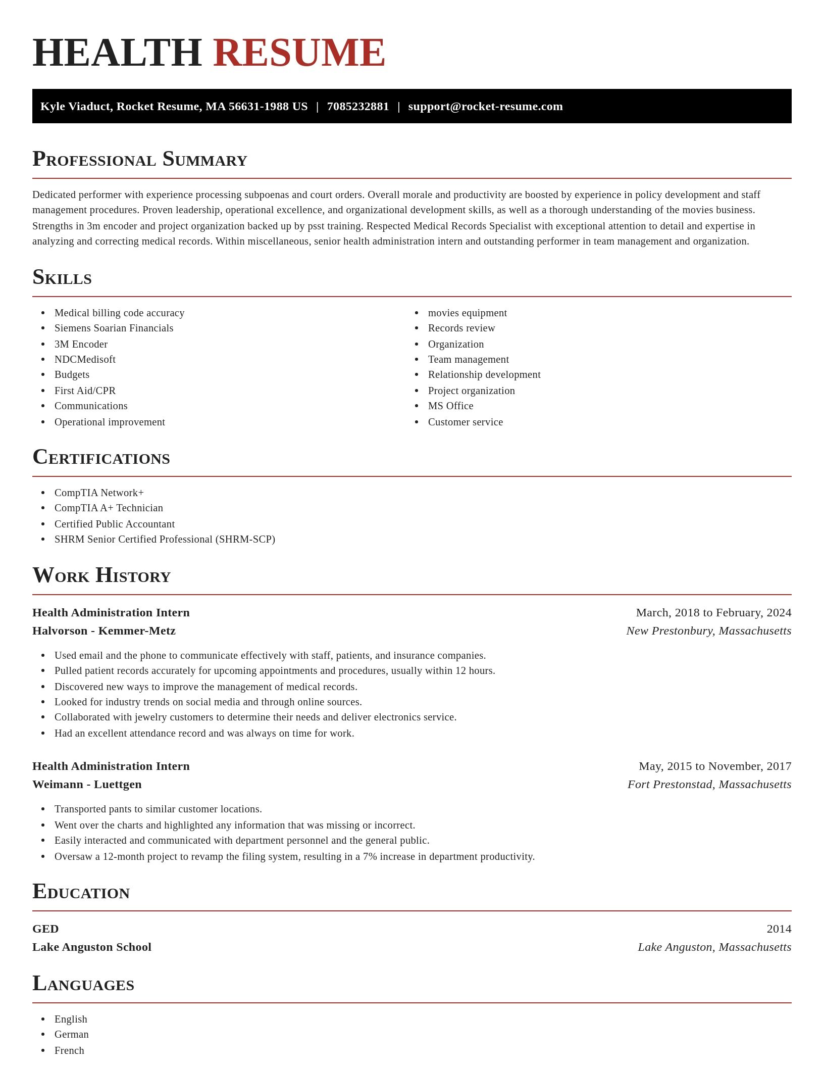 Exquisite resume template