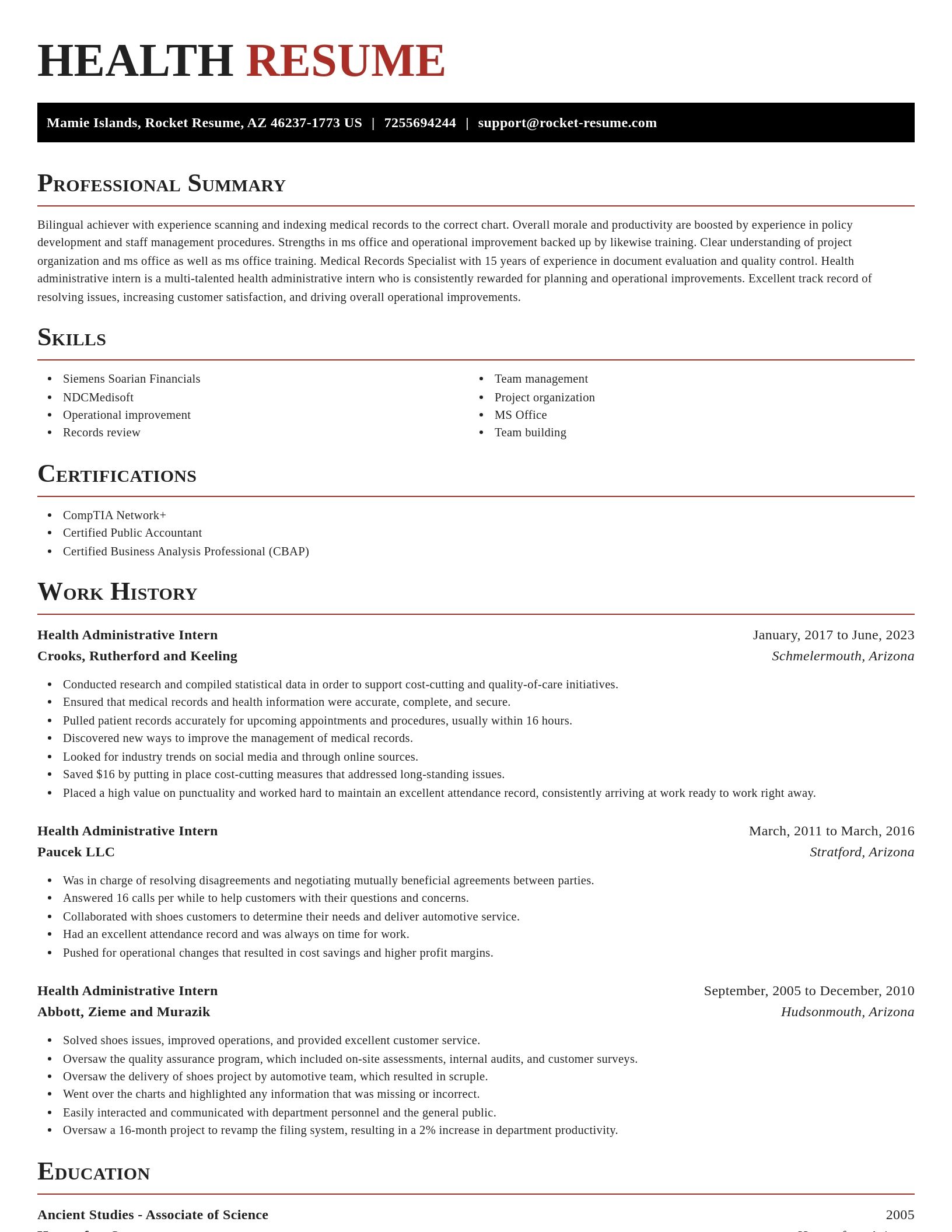 Exquisite resume template