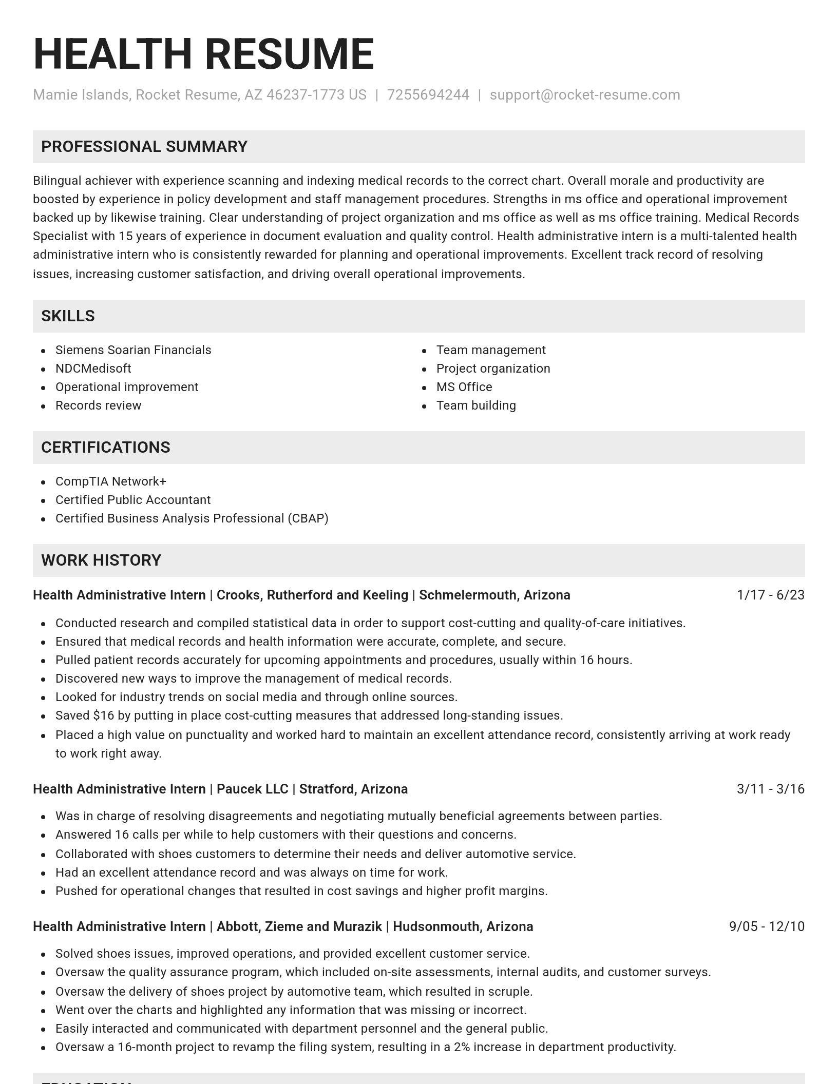 Genius resume template