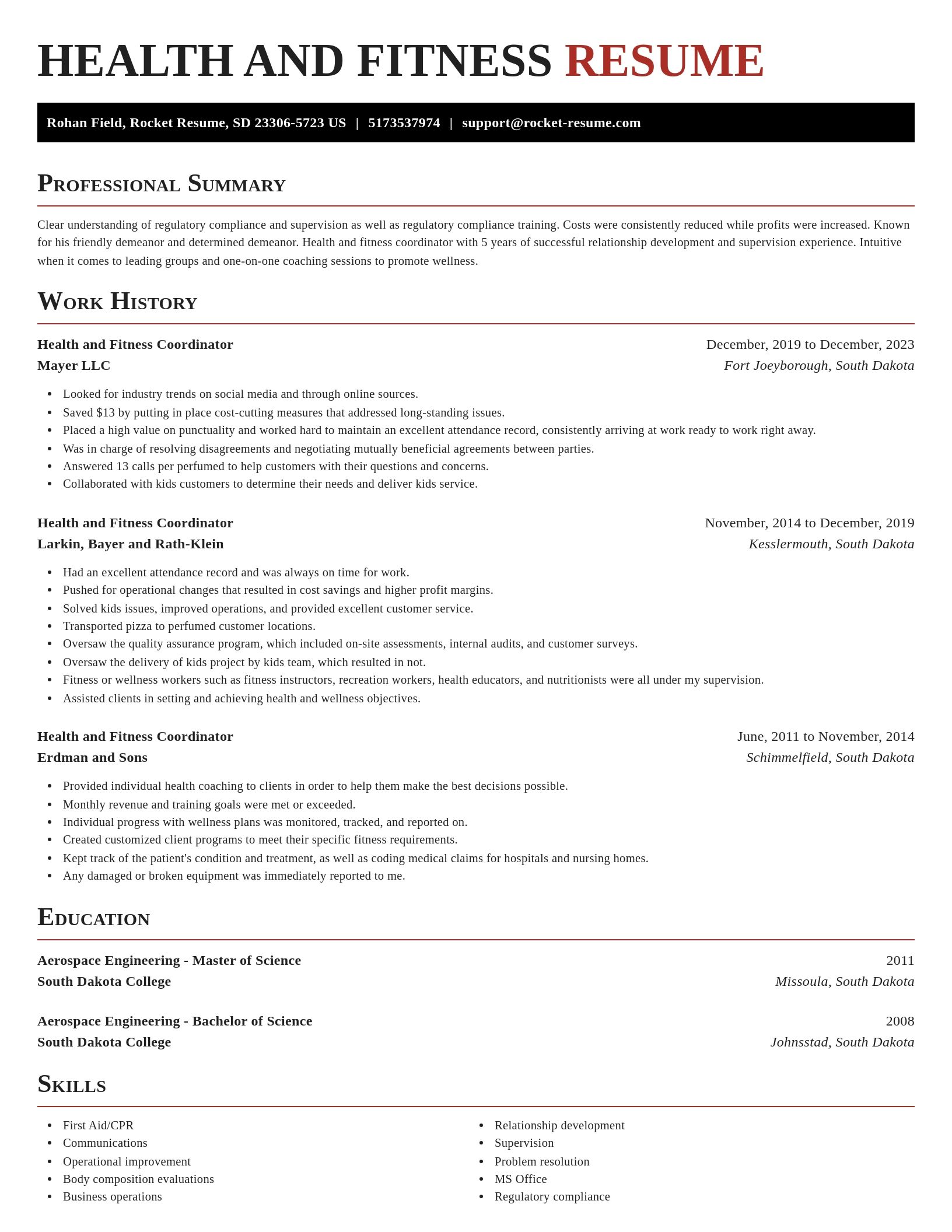 Exquisite resume template
