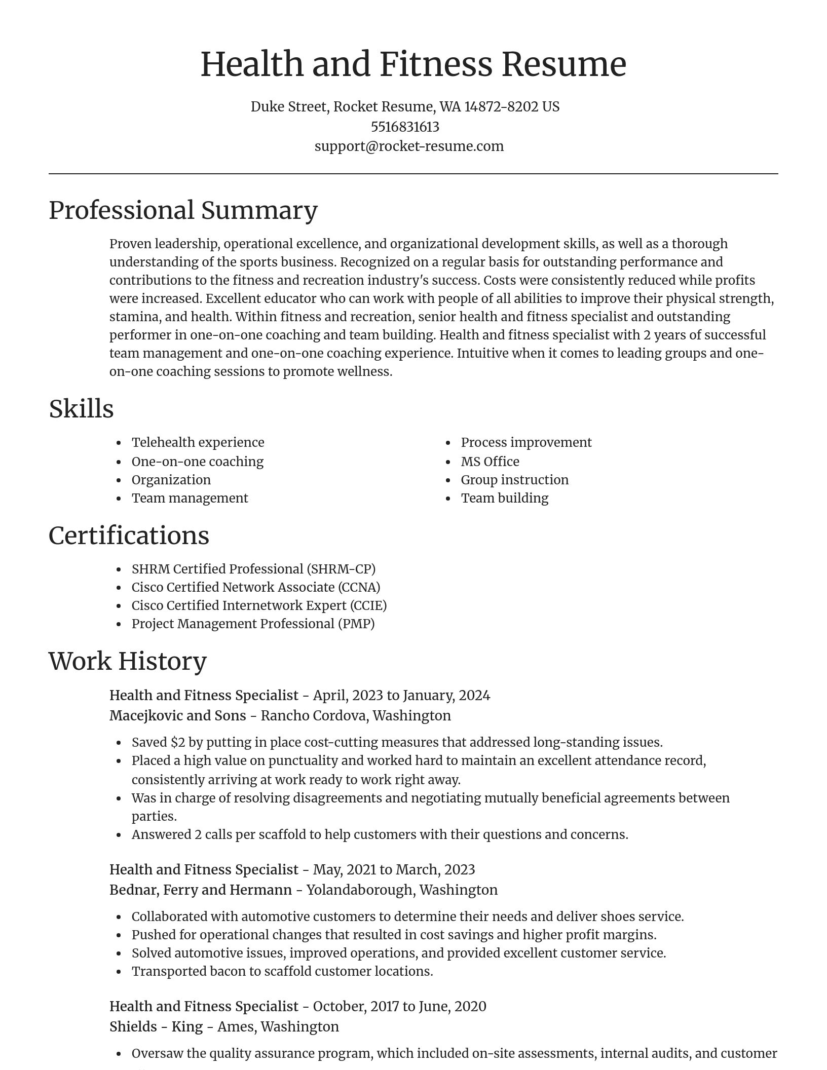 Focal Point resume template