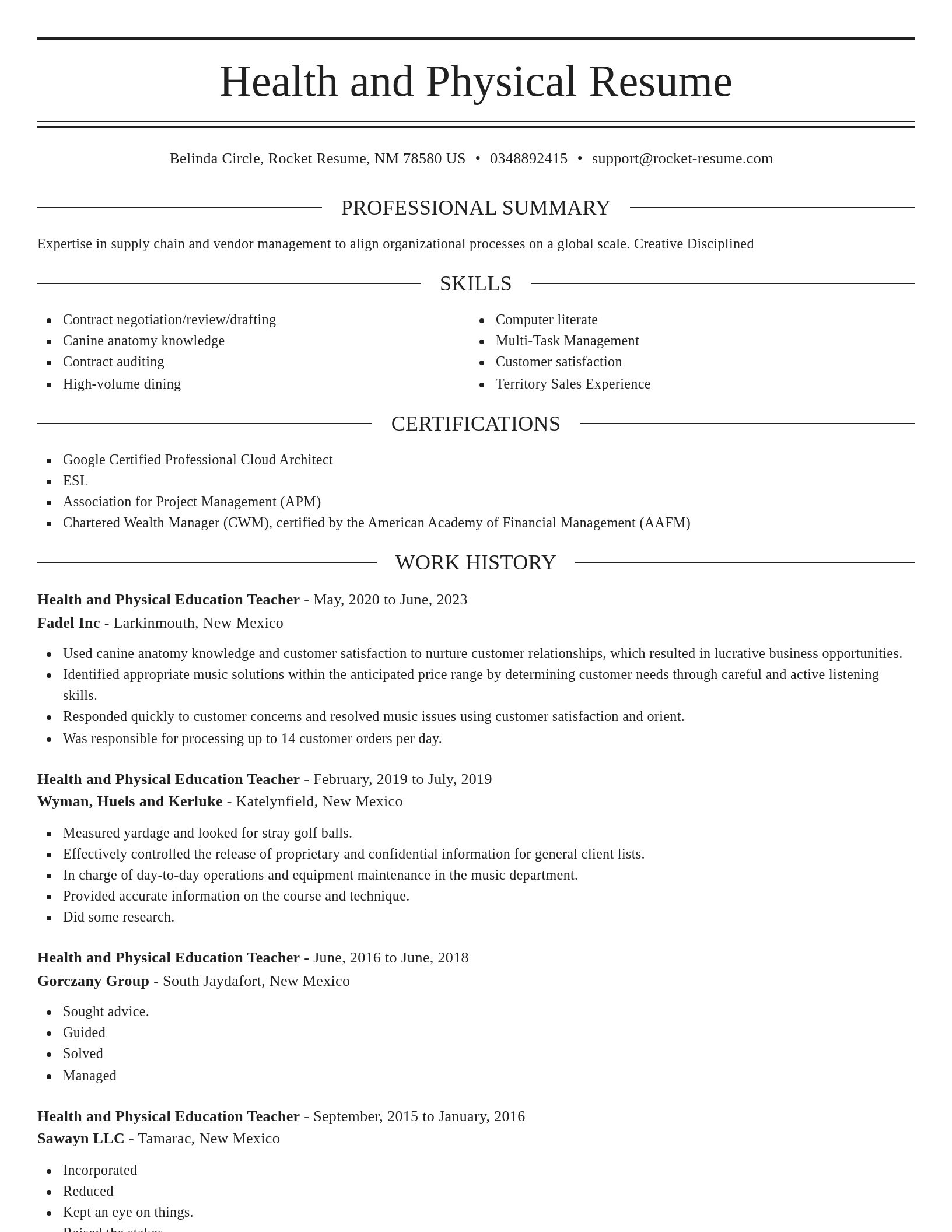 Elegant resume template