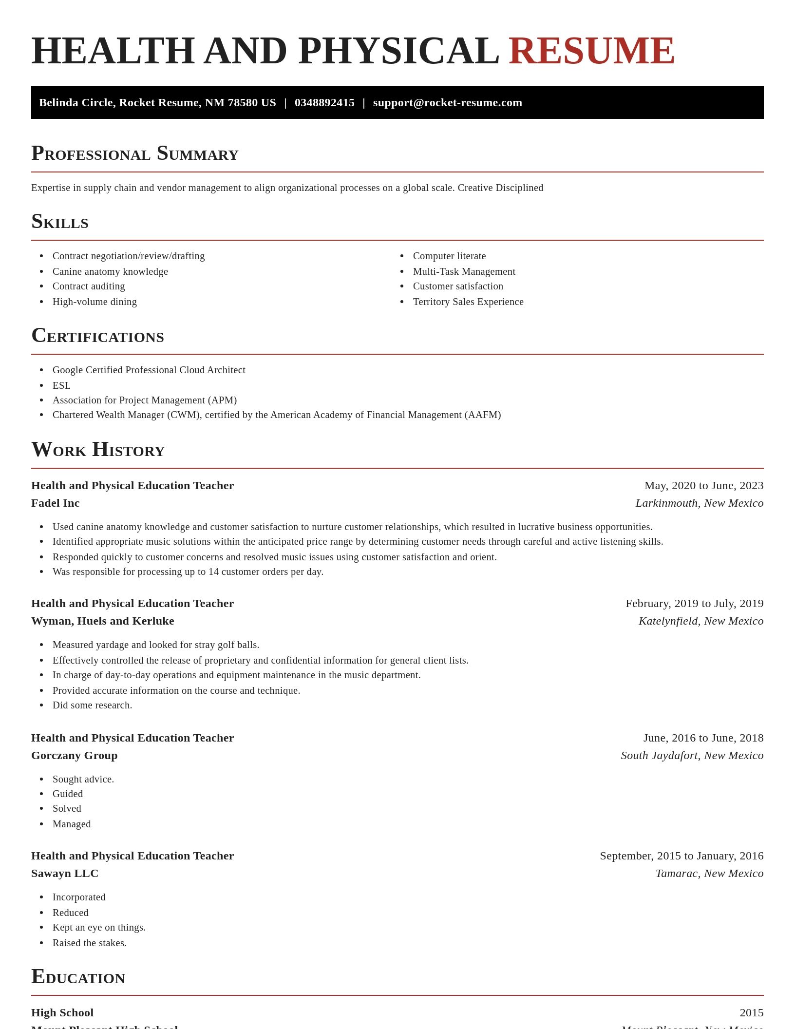 Exquisite resume template